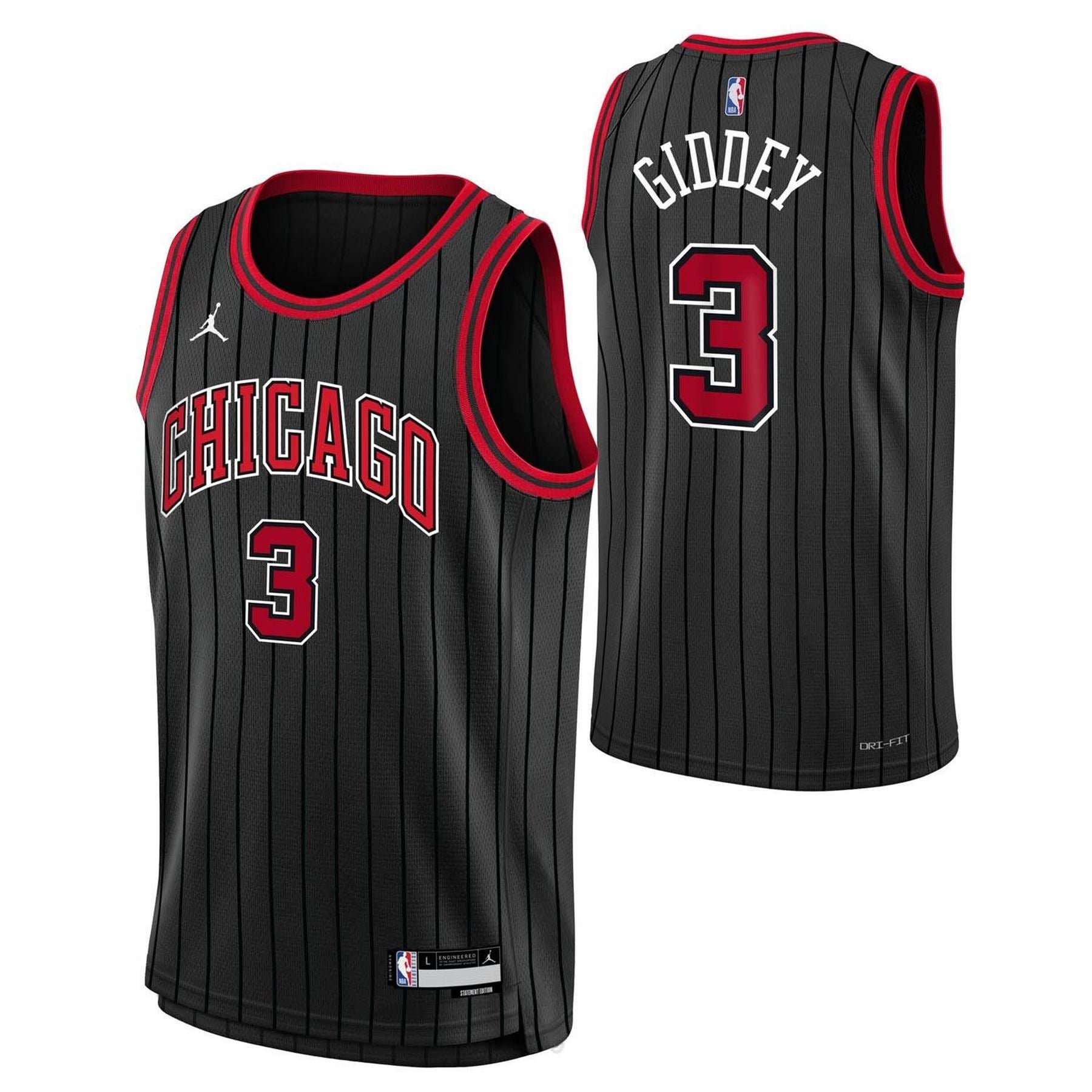 Nike Bulls Josh Giddey #3 Jersey