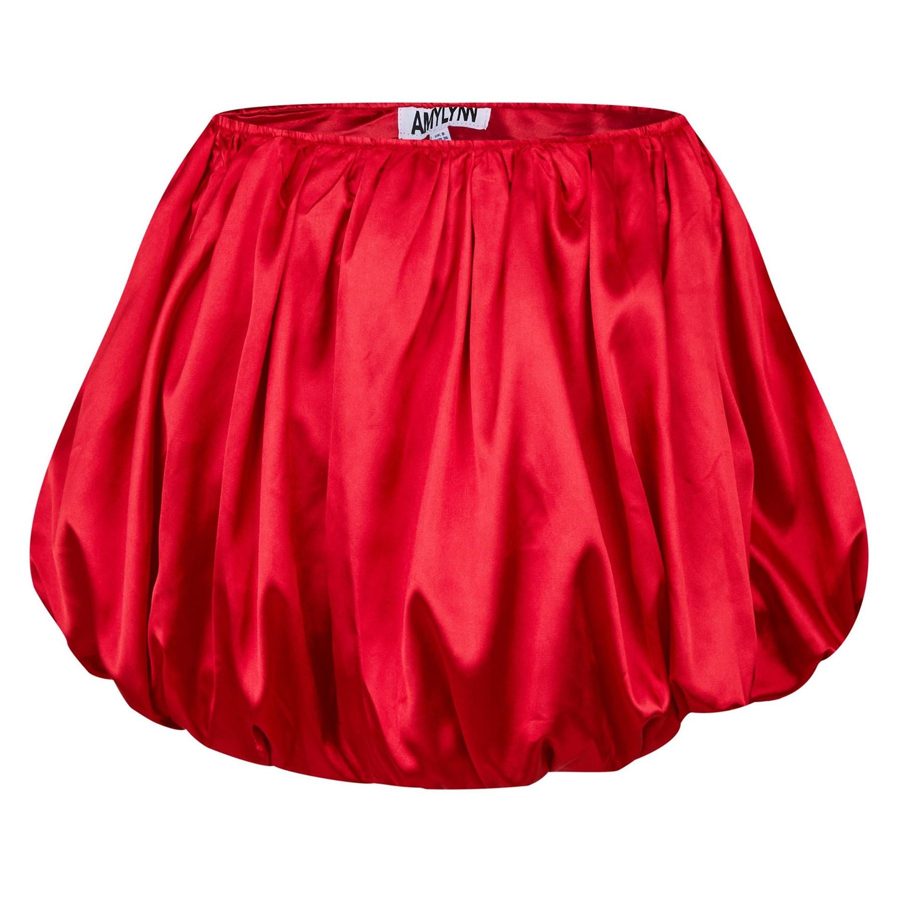 AmyLynn Satin Mini Balloon Skirt