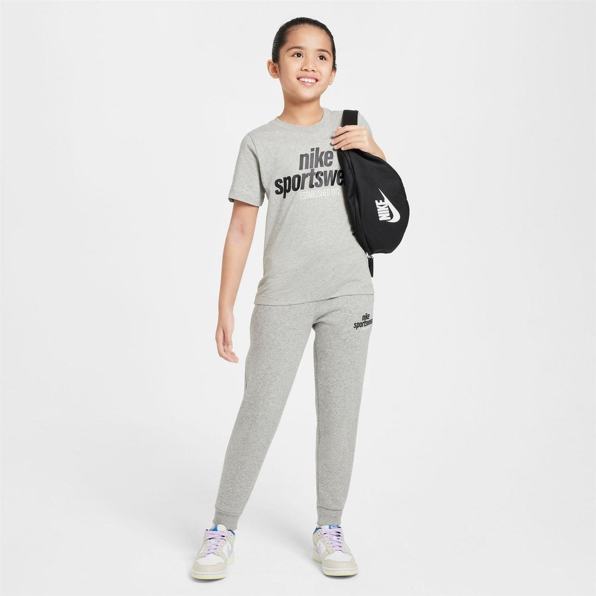 Nike Logo Print Wordmark Crew Neck Short Sleeve T-Shirt