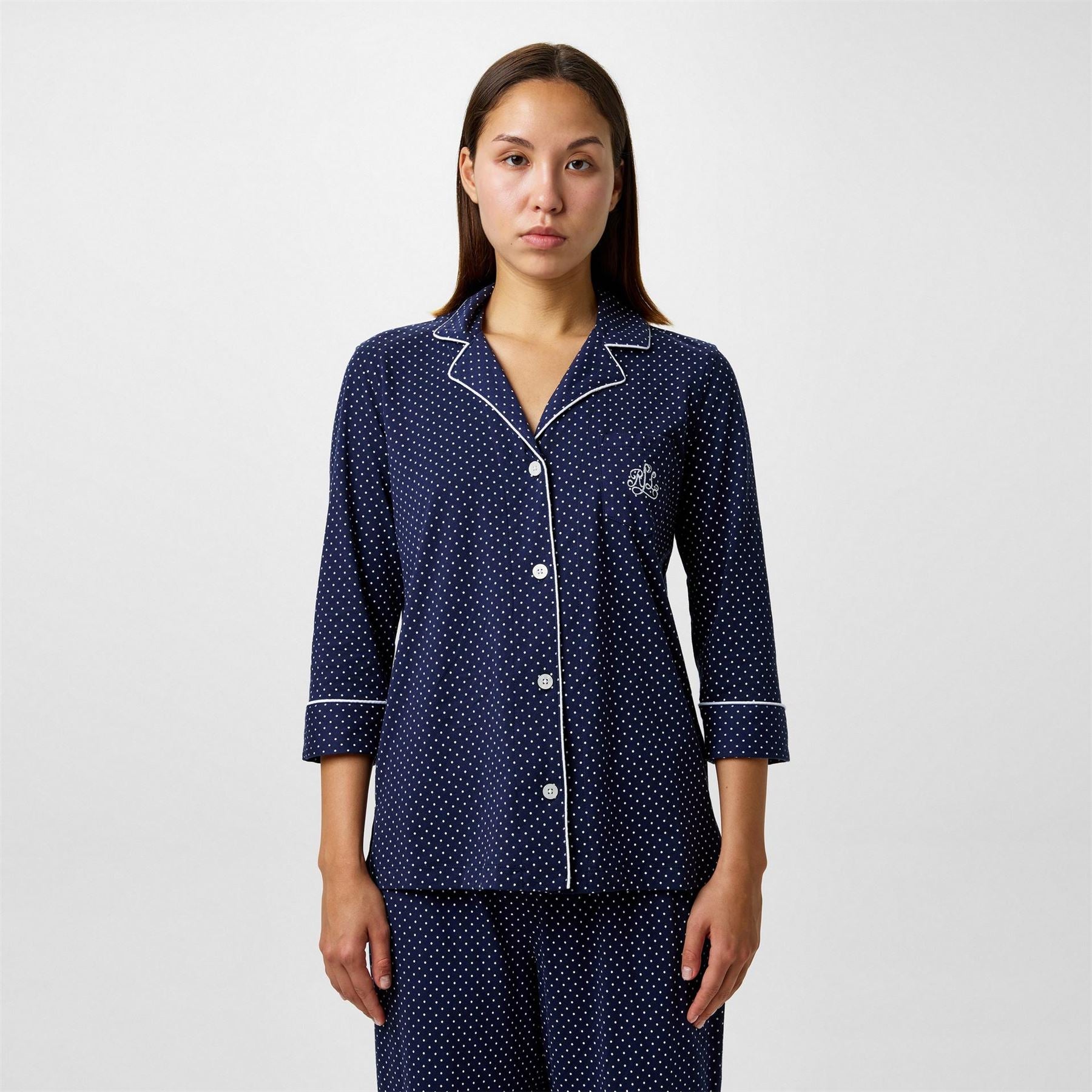 Lauren by Ralph Lauren Classic Notch Long Sleeve Pyjama Set
