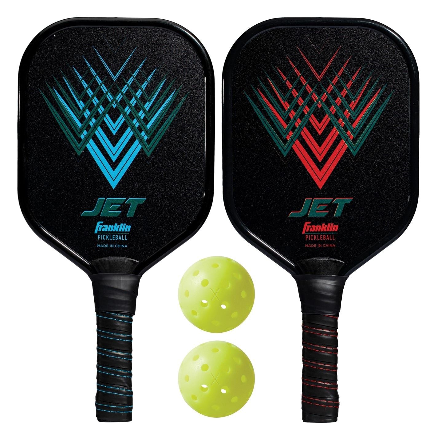 Franklin Sports Jet 2 Player Pickleball Paddle And Ball Set