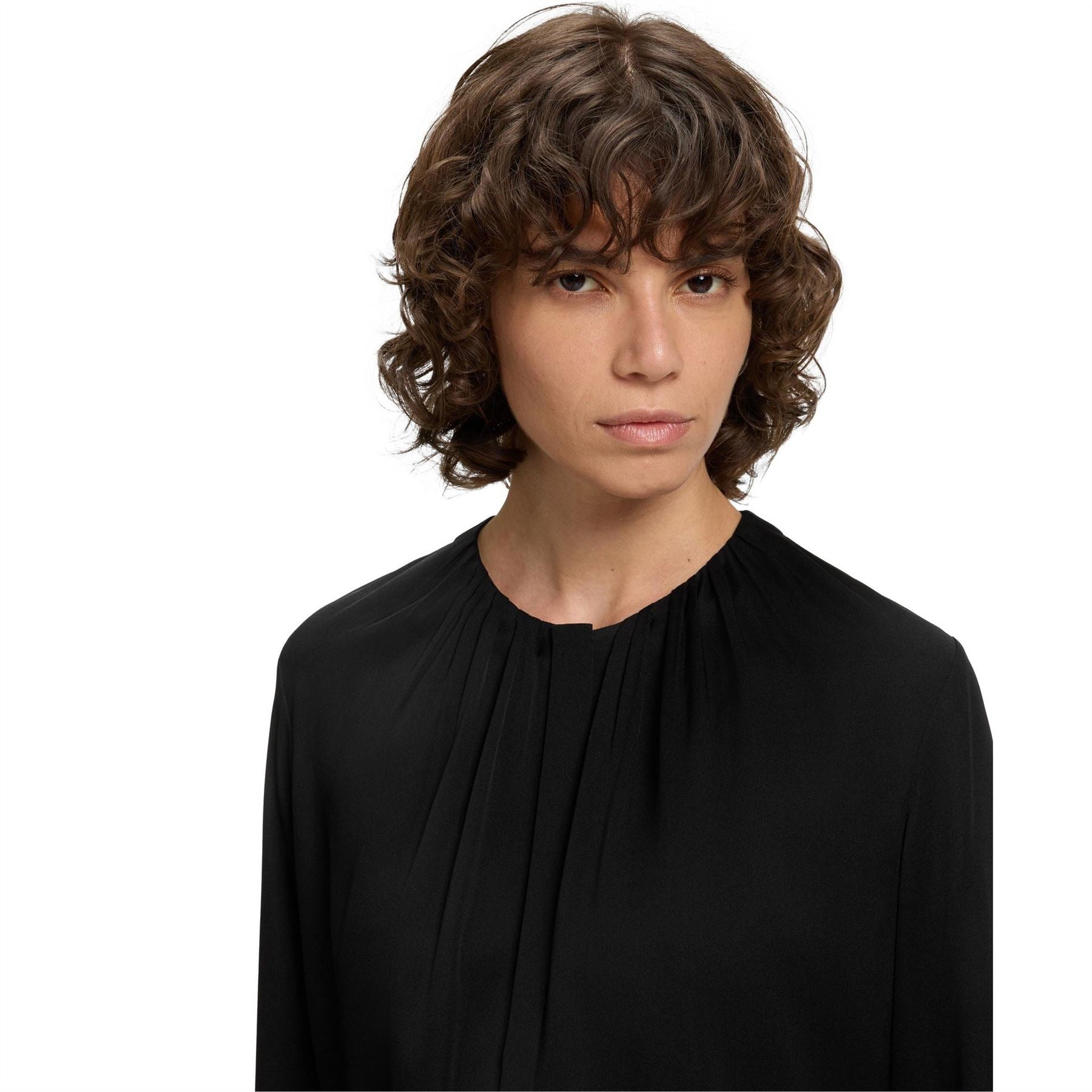 Boss Jewel Neck Long Sleeve Regular Fit Blouse