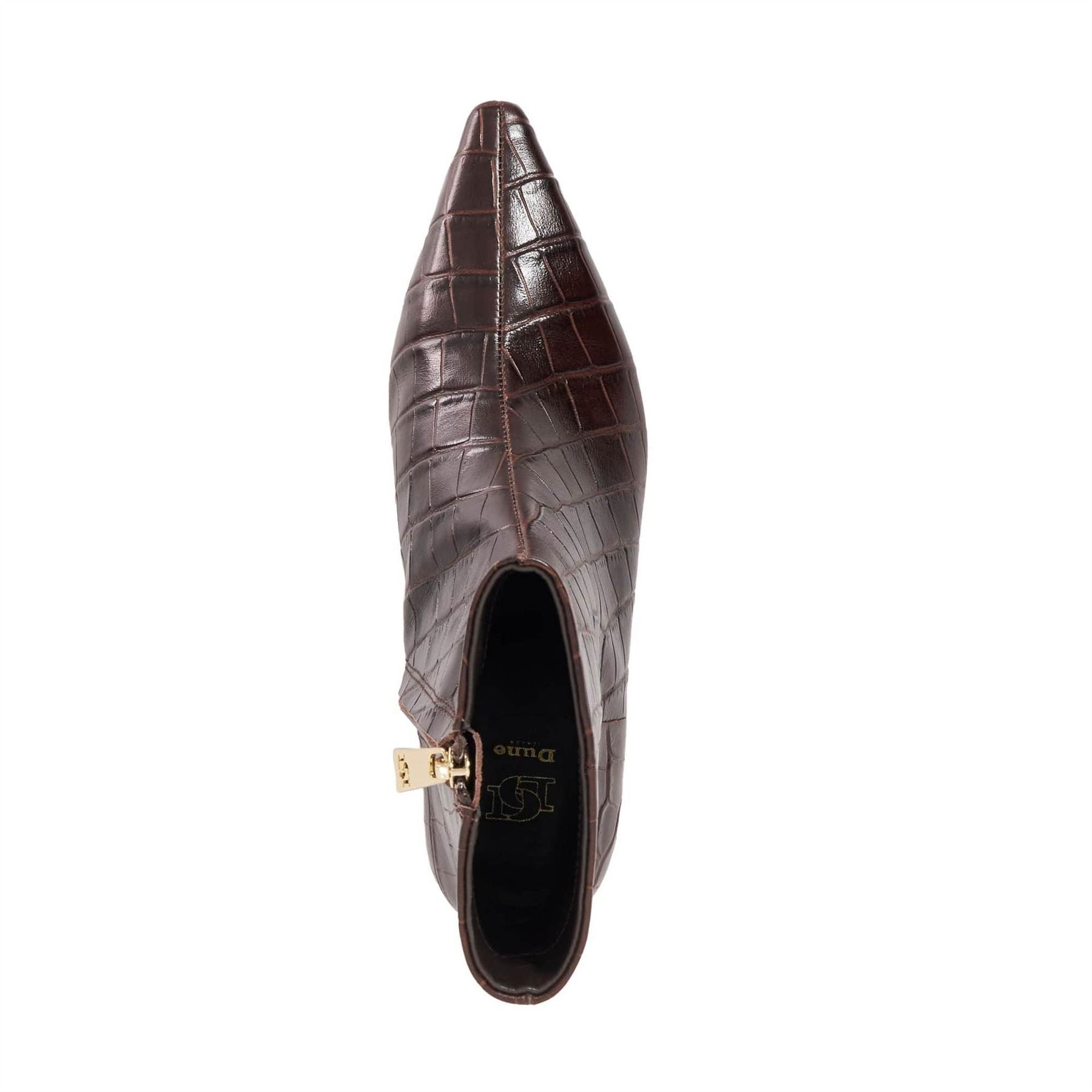 Dune London Odore Snake Skin Textured Ankle Boots