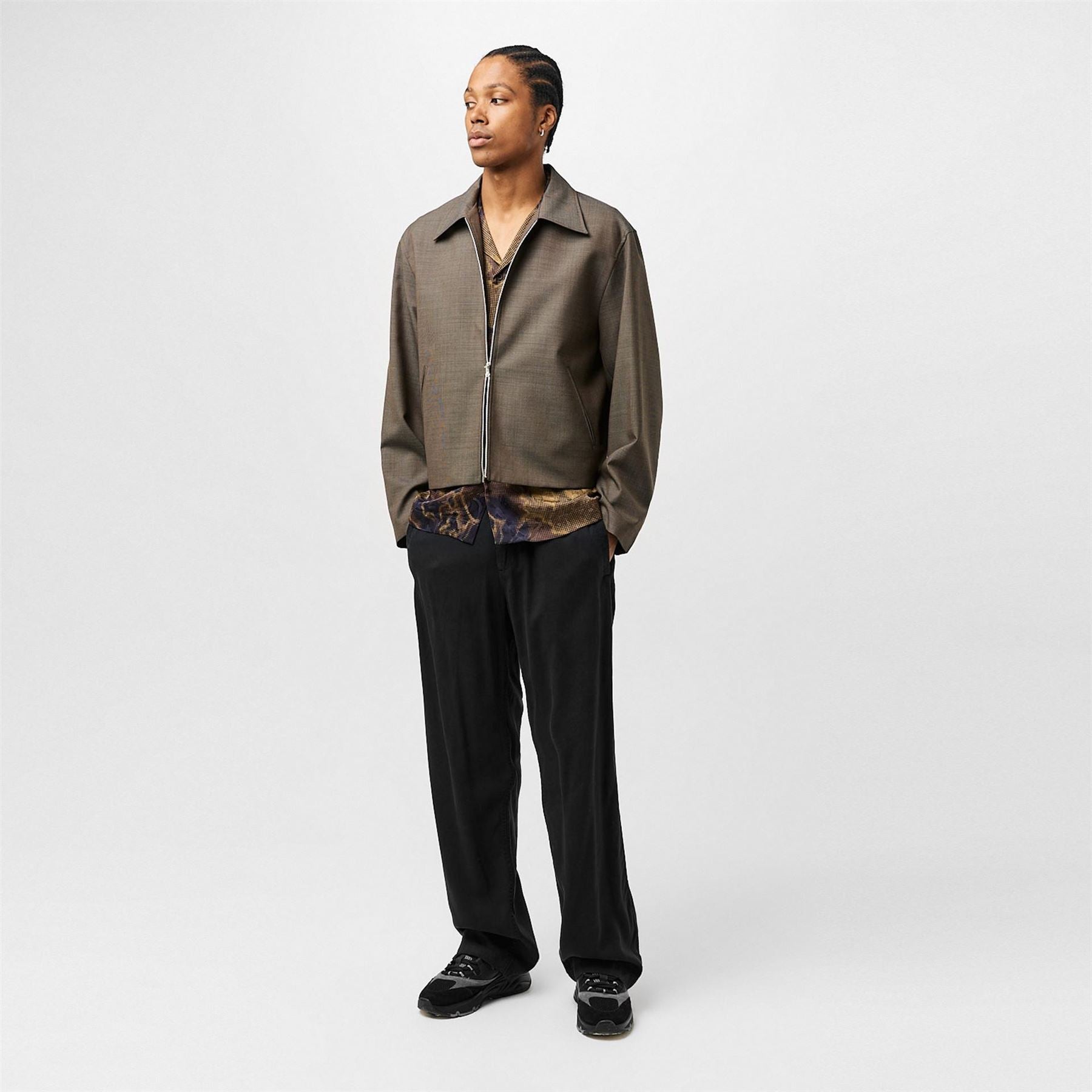 Diesel Sprt Solid Patterned Straight Pants
