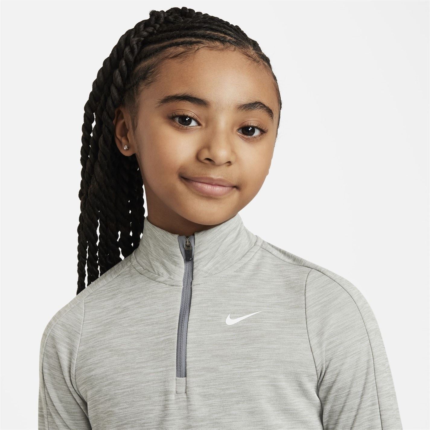 Nike Older Girls Dri Fit Long Sleeve Half Zip