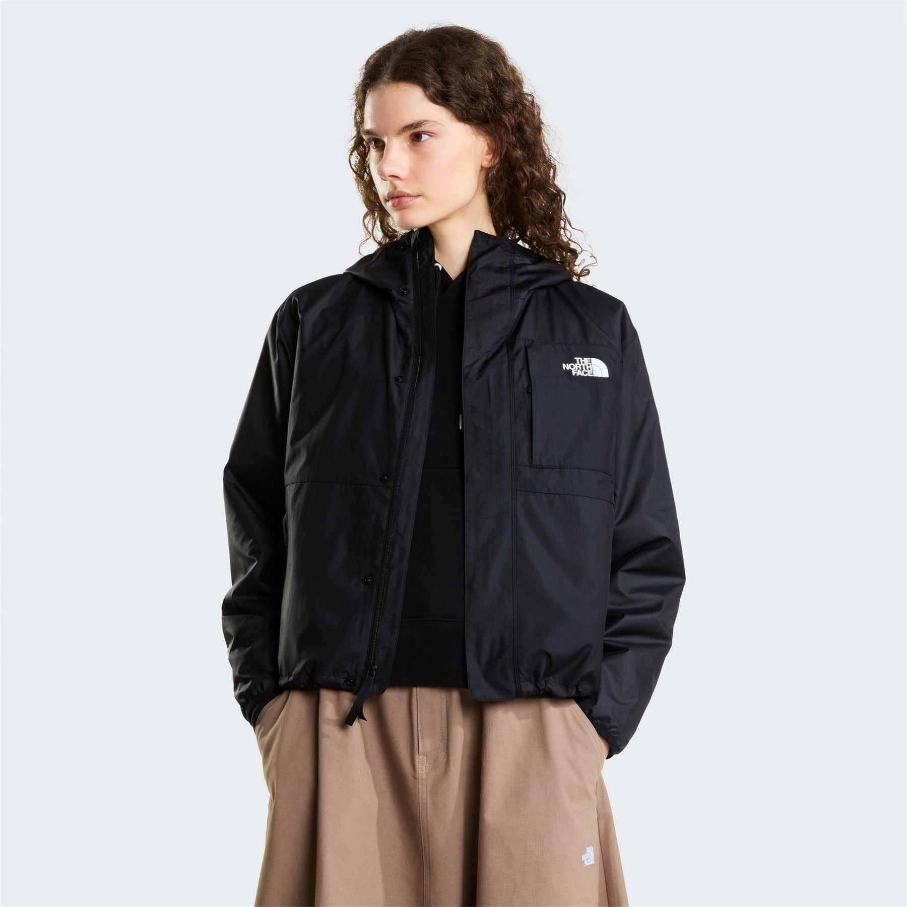 The North Face Nuketo Color Block Hooded Snap Button Softshell Windbreaker