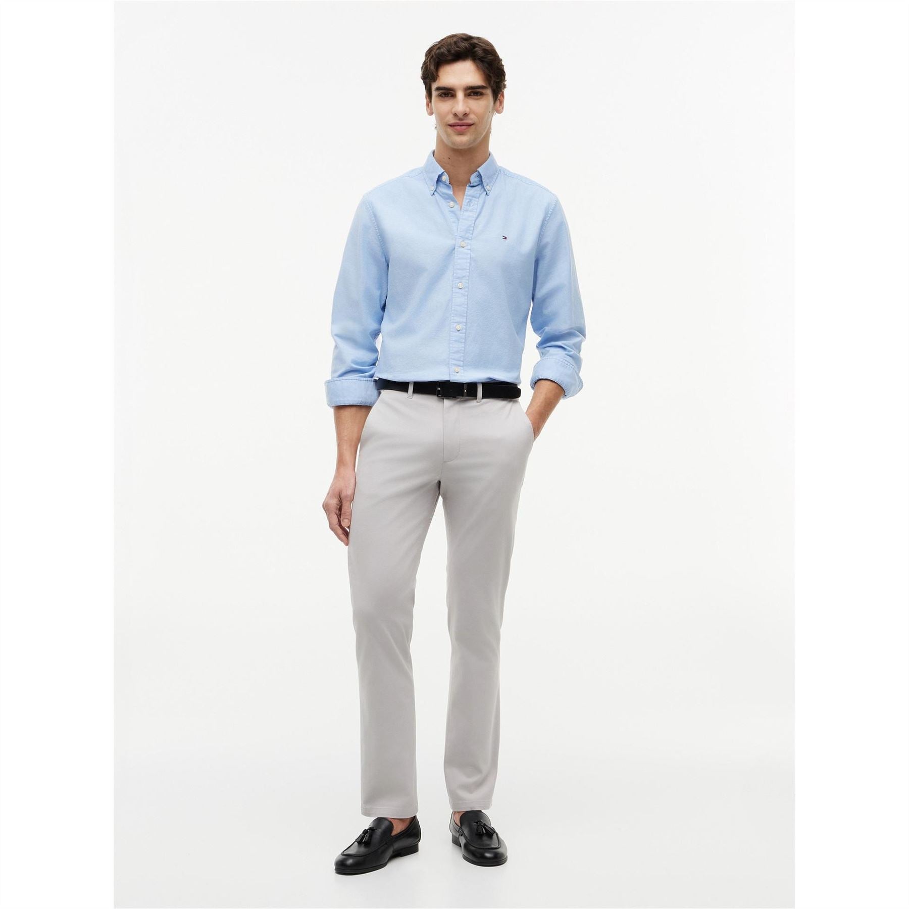 Tommy Hilfiger Denton Solid Patterned Five Pocket Chinos
