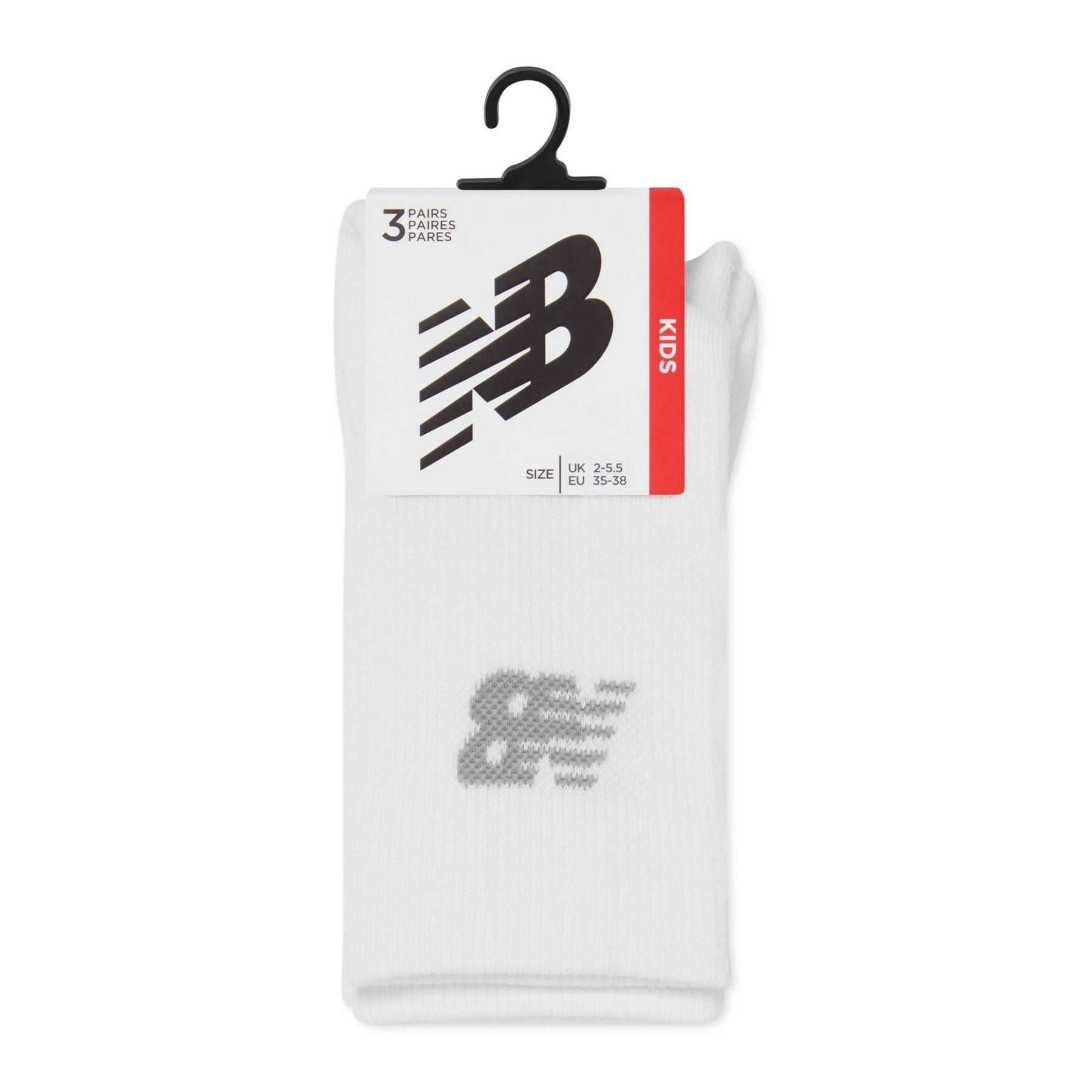 New Balance Kids 3 Pack Of Crew Socks