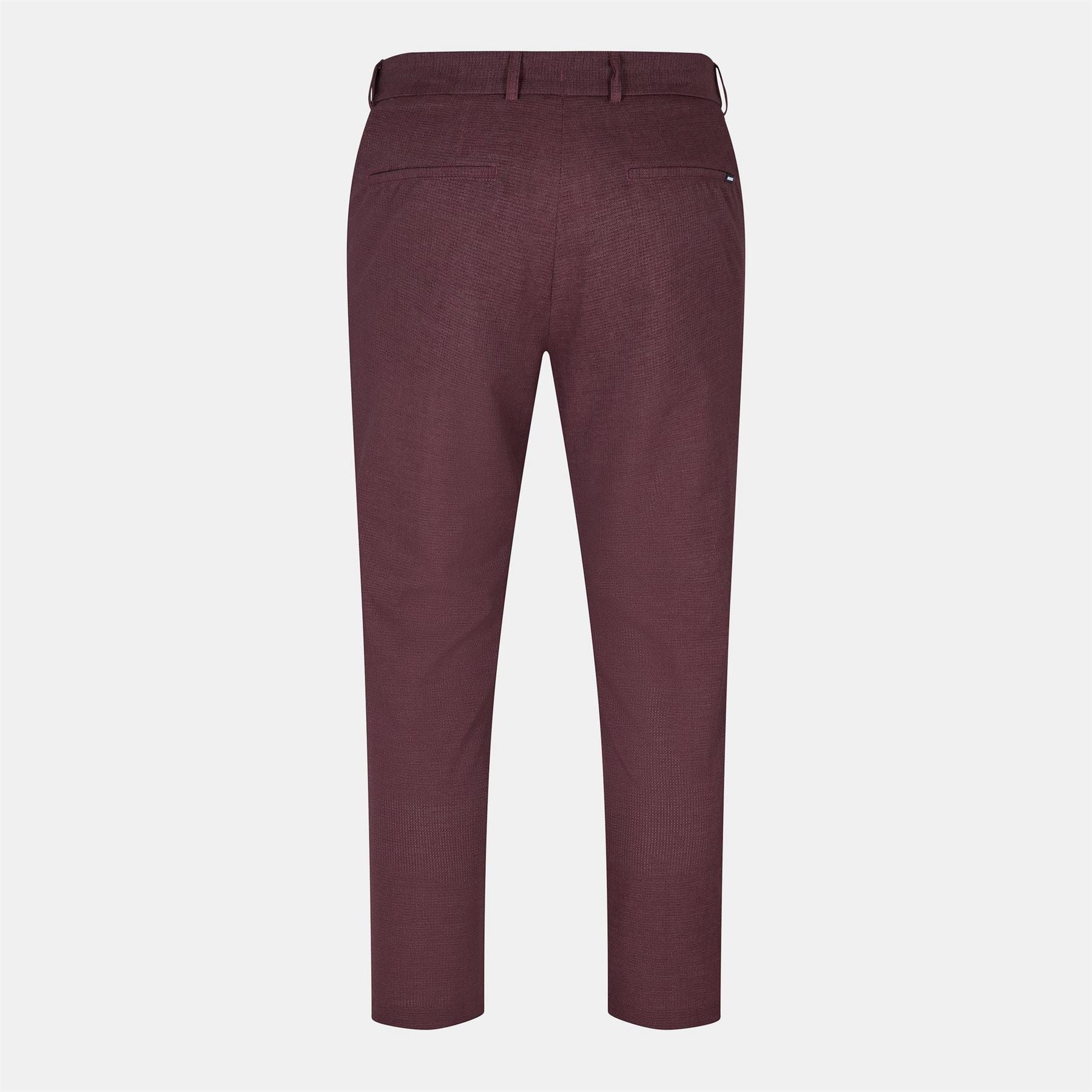Boss Genius Solid Patterned Straight Chinos