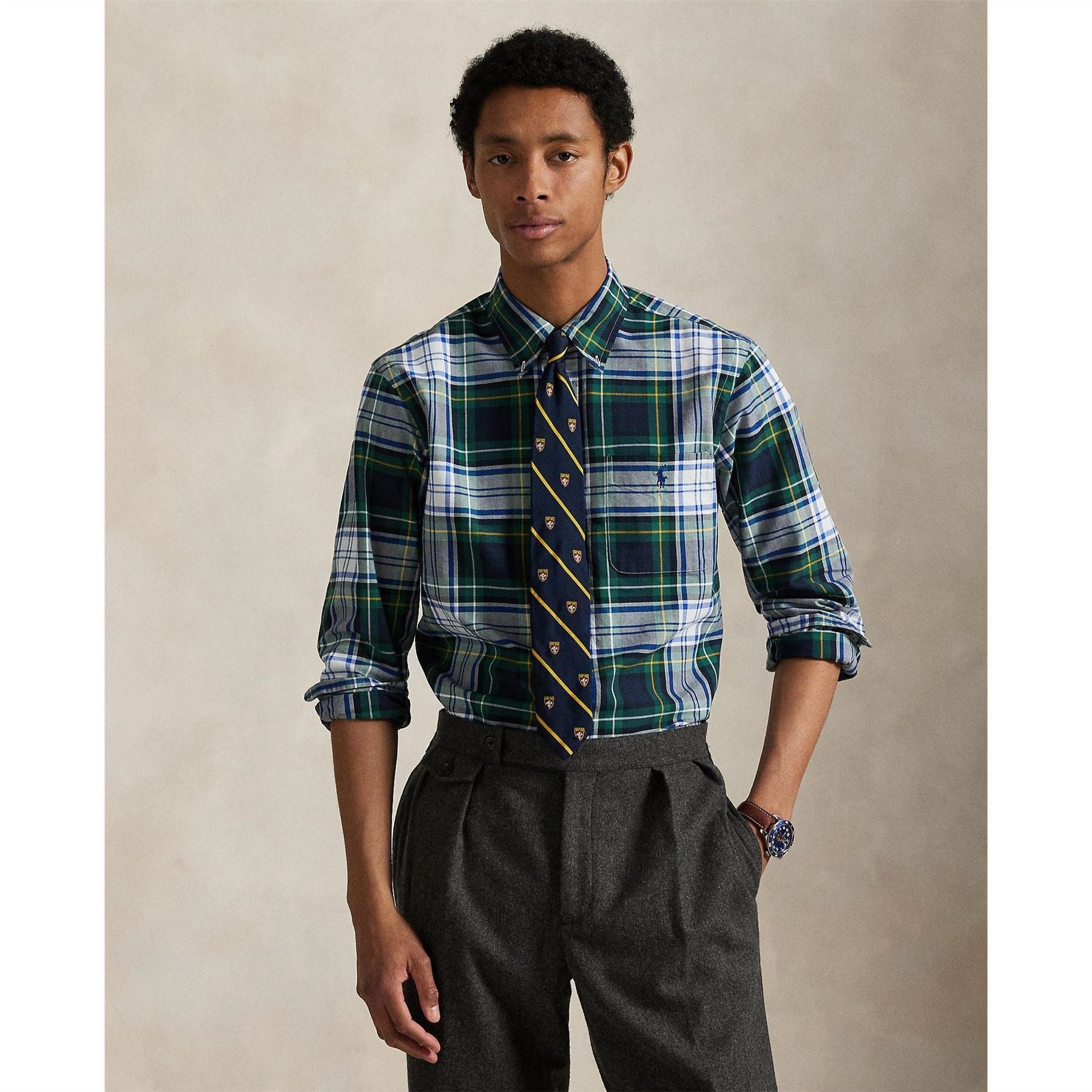 Polo Ralph Lauren Checkered Button Down Collar Long Sleeve Shirt