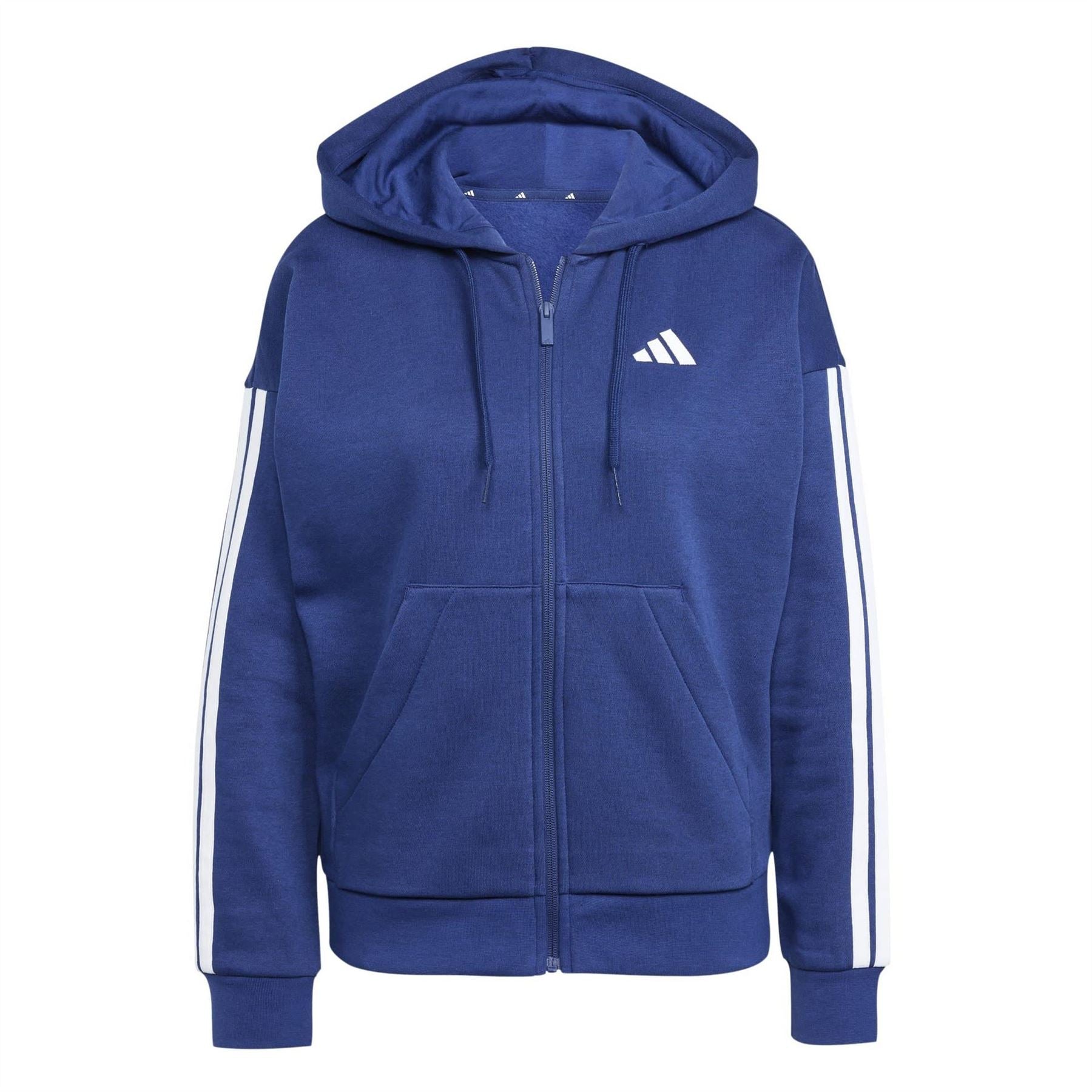 adidas Womens Essentials 3 Stripe Zip Track Hoodie