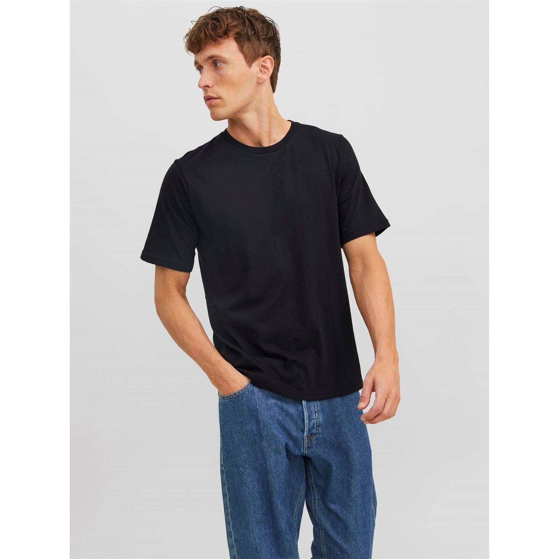 Jack and Jones Mens 3 Pack Short Sleeve T-Shirt