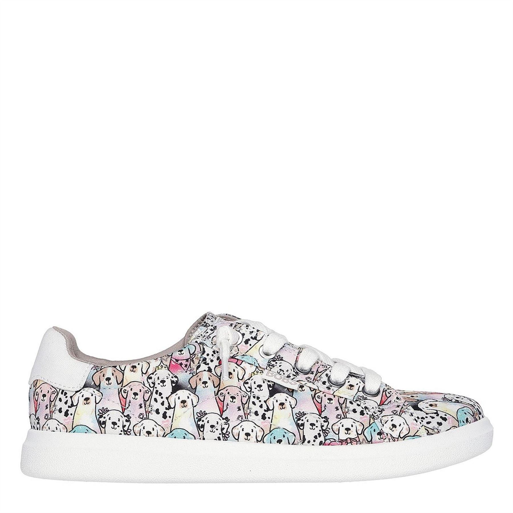 Skechers Bobs D Vine Dog Graphic Canvas Low Top Sneakers