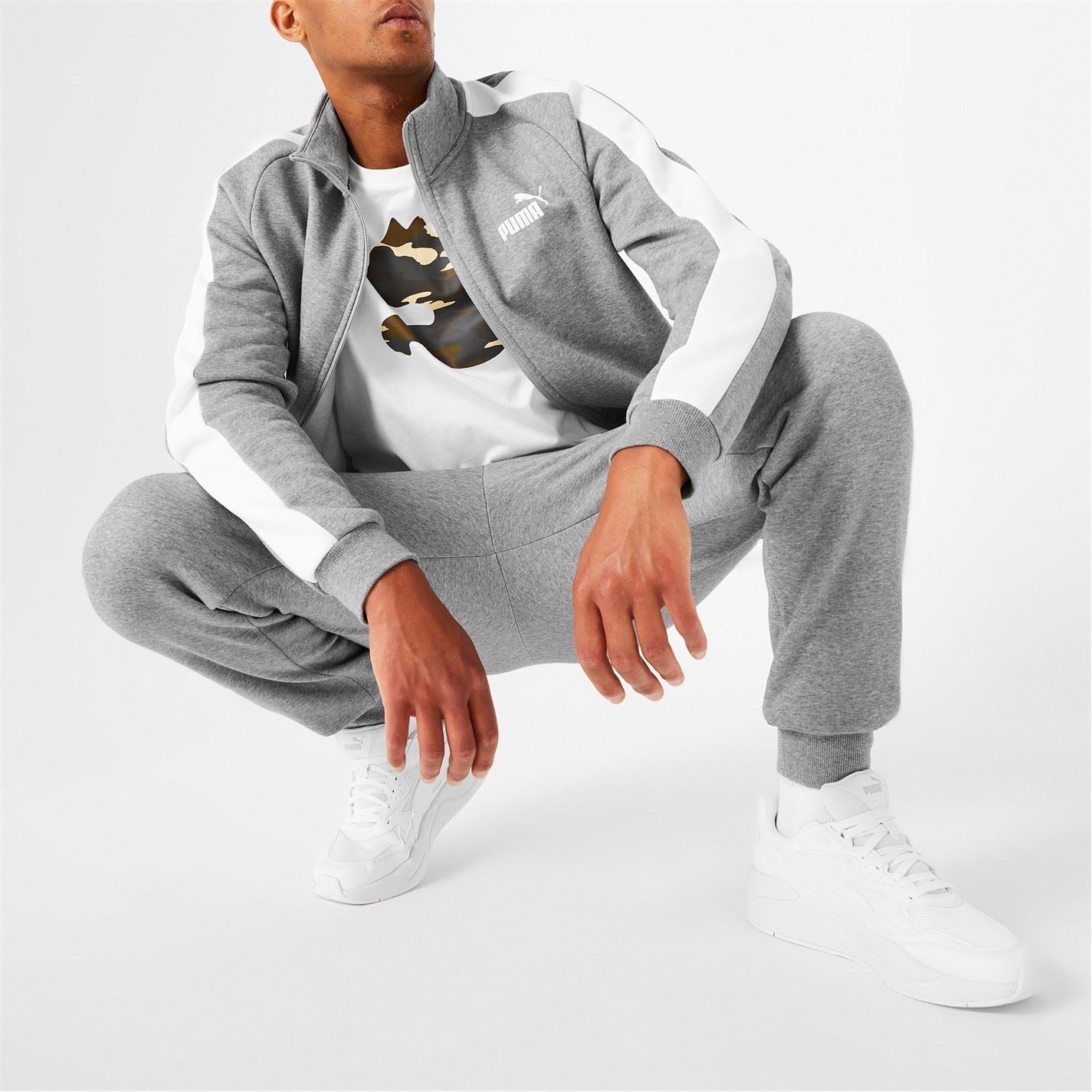 Puma Mens Clean Fleece Tracksuit
