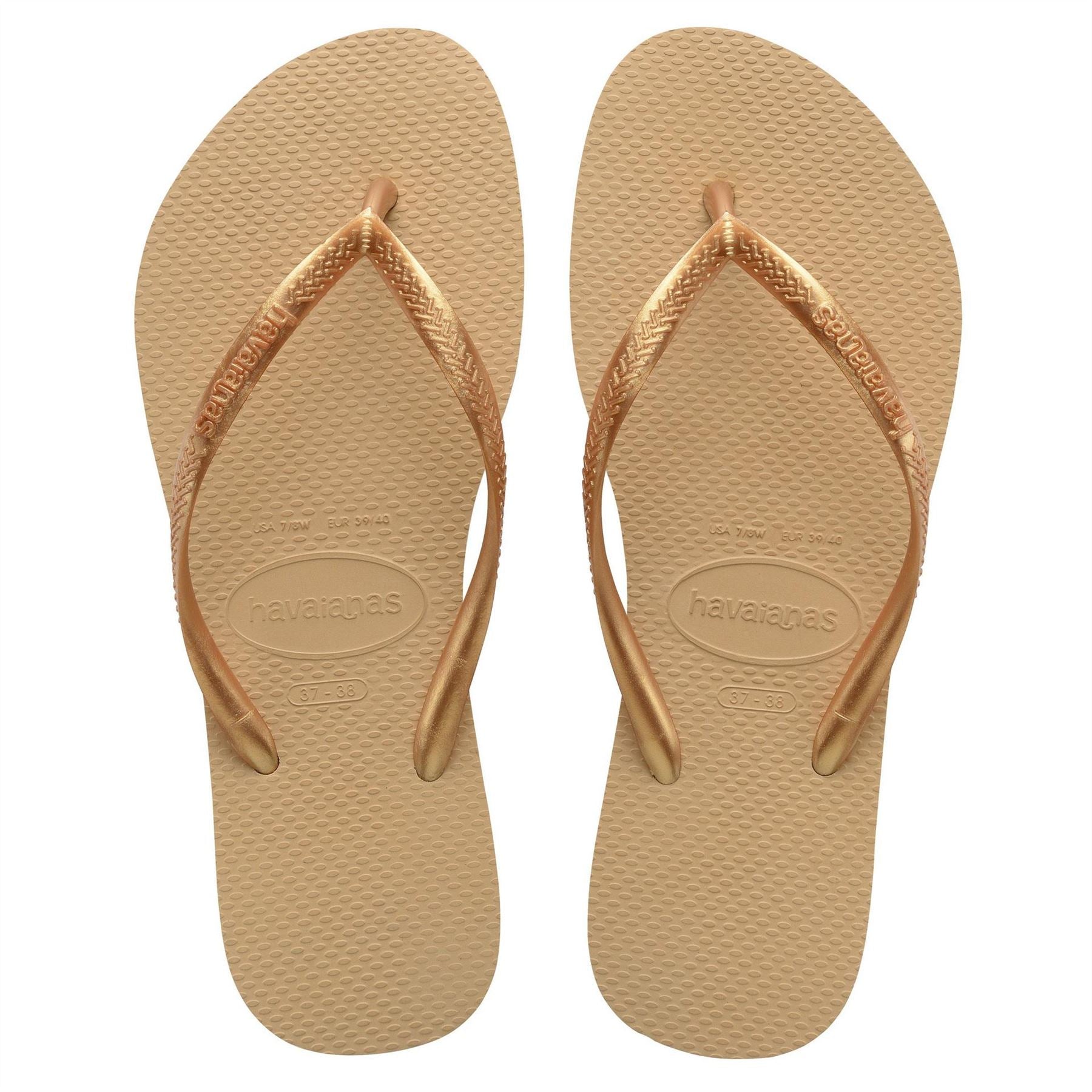 Havaianas Slim Dark Brown Metal Flip Flops