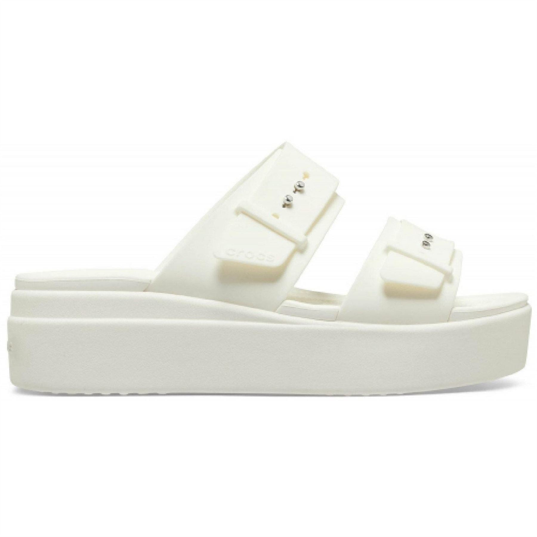 Crocs Brooklyn Buckle Wedge Heeled Sandals