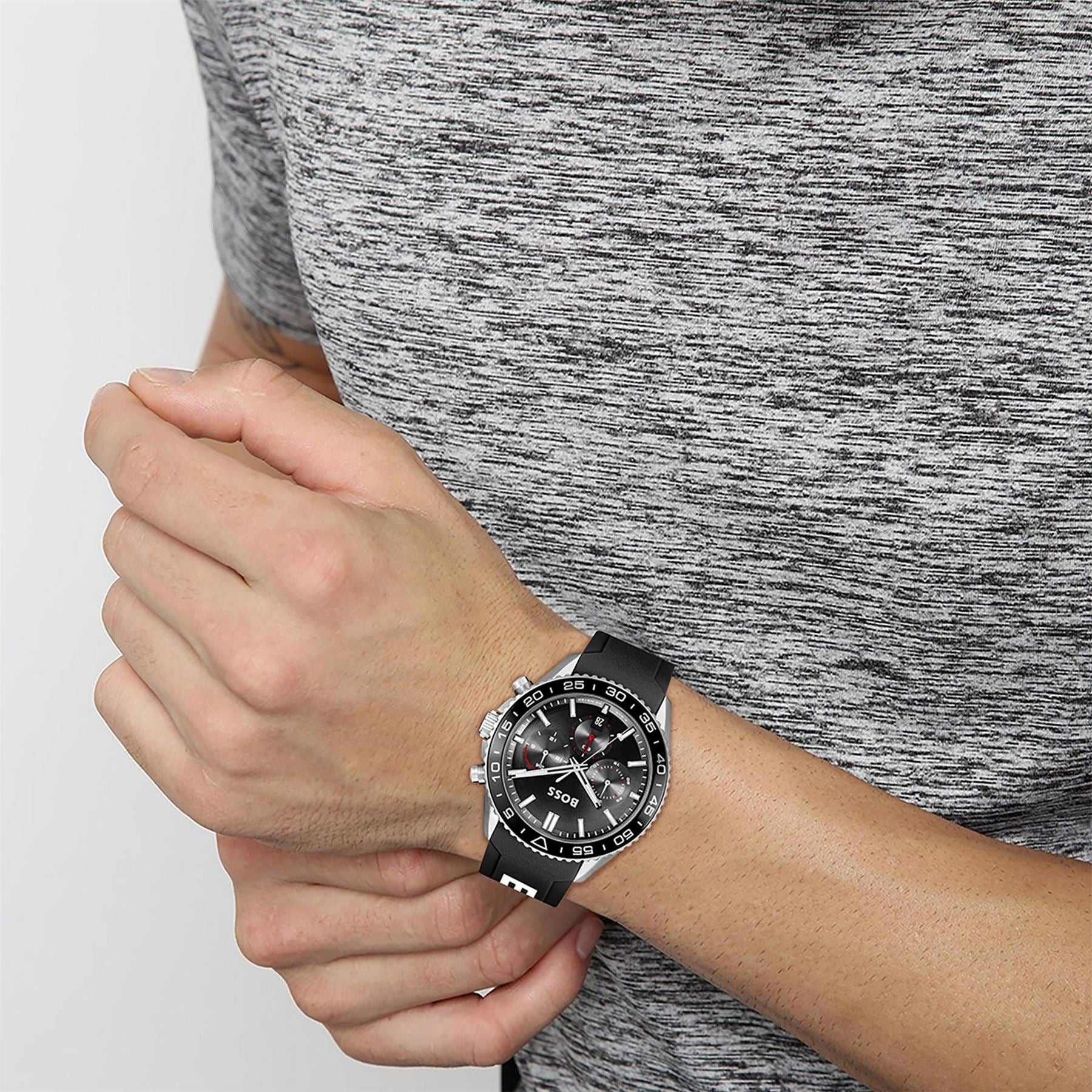 Boss Runner Watch With Rotating Bezel