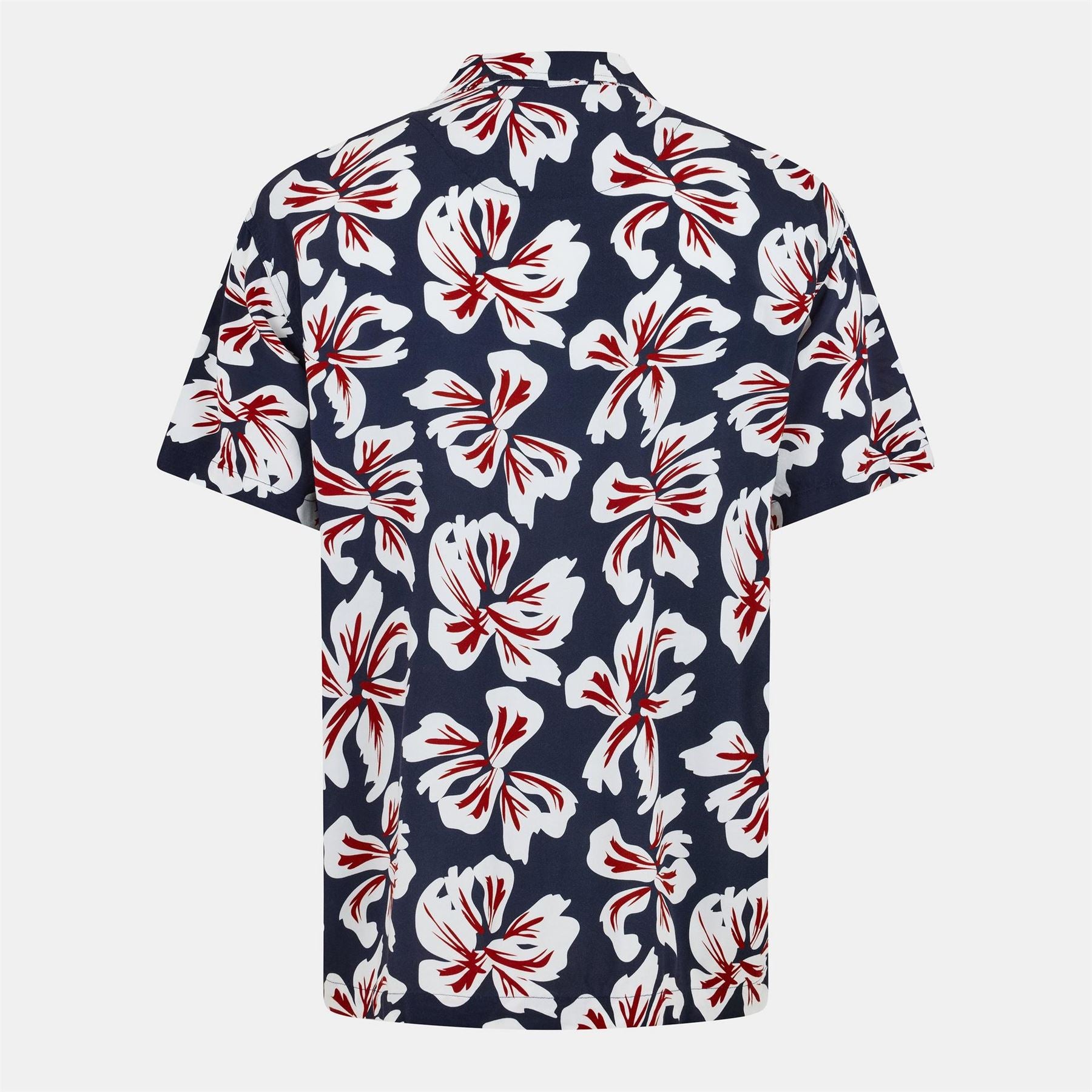 Pretty Green Bauhaus Cuban Collar Short Sleeve Plain Shirt