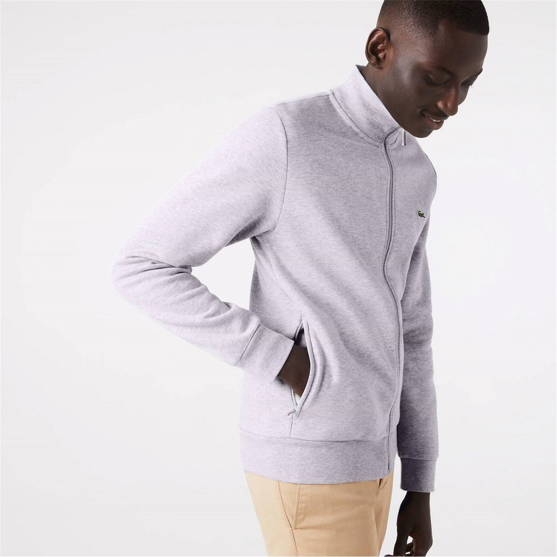 Lacoste Full Zip Funnel Sweatshirt
