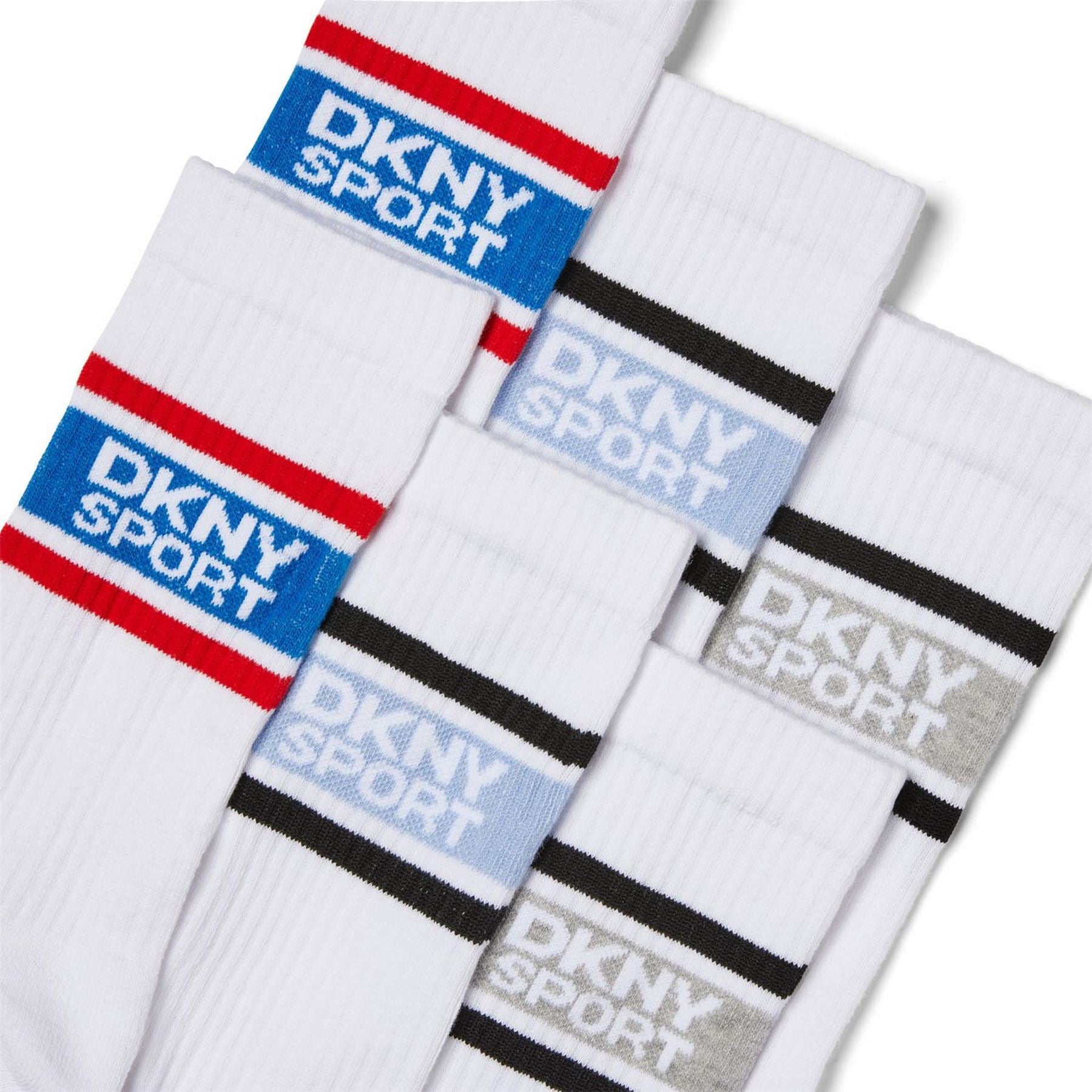 DKNY Mens 6 Pack Sports Socks Nevins