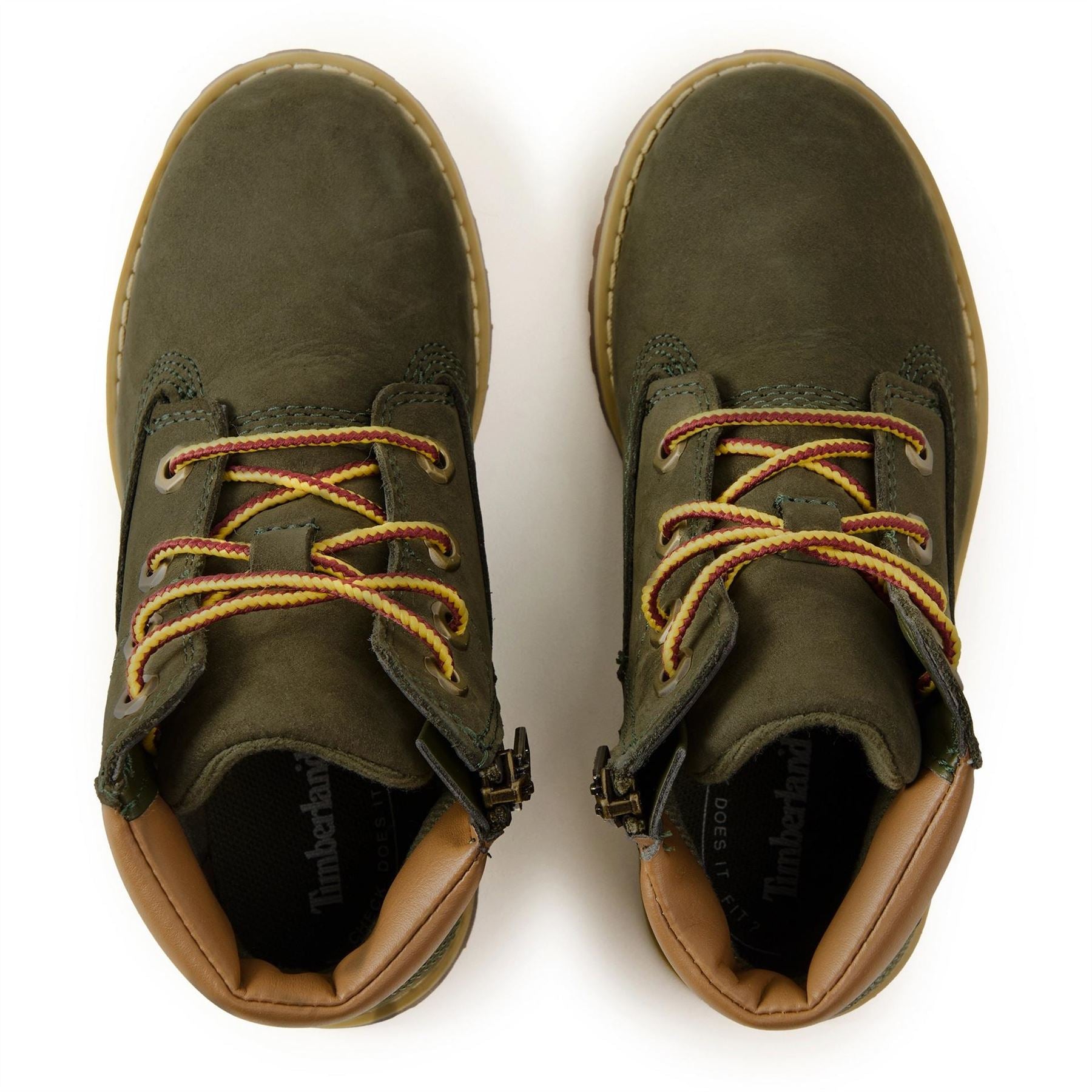 Timberland Kids Mid Lace With Zip Boot Flat Ankle Boots