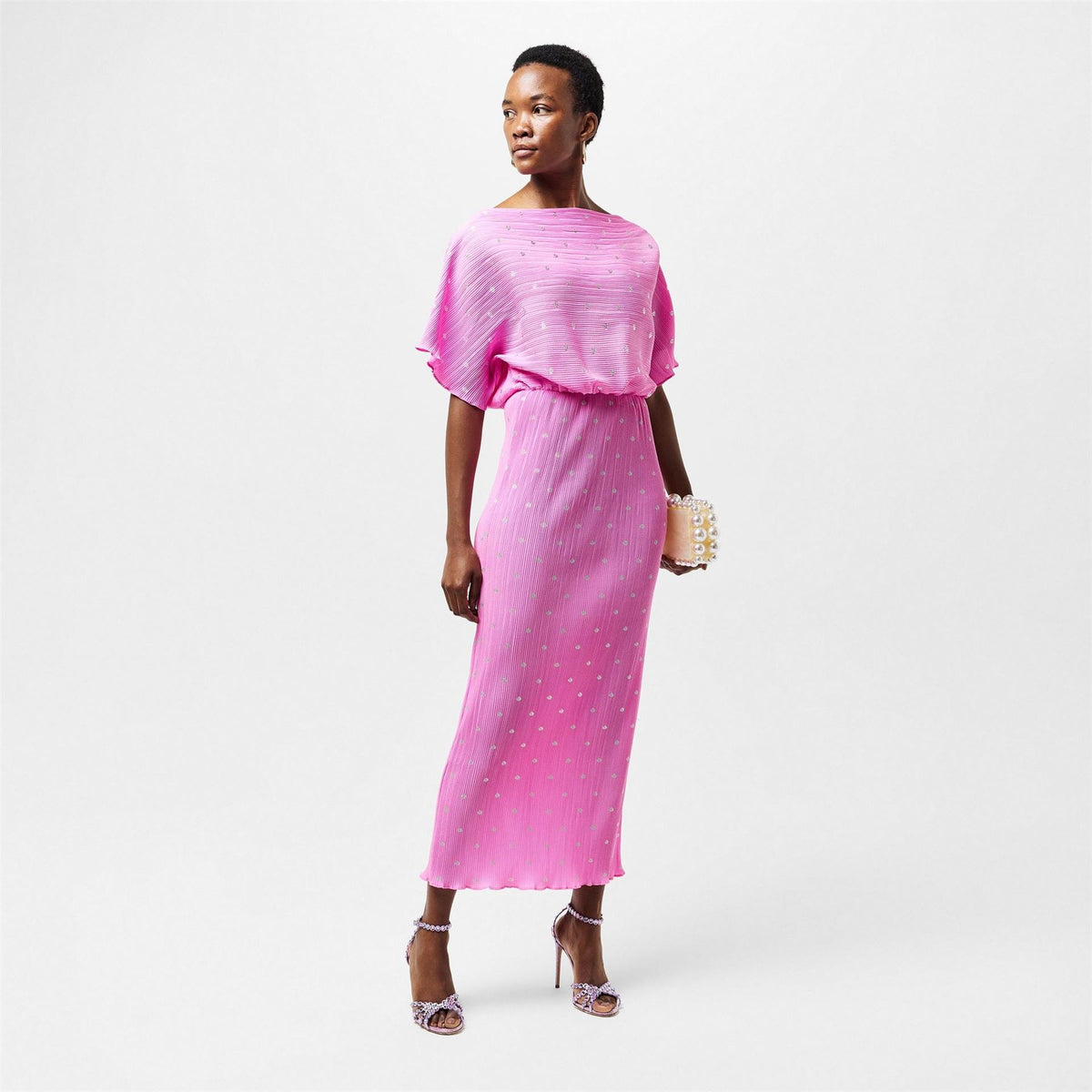 Never Fully Dressed Off-The-Shoulder Maxi Slip Dress