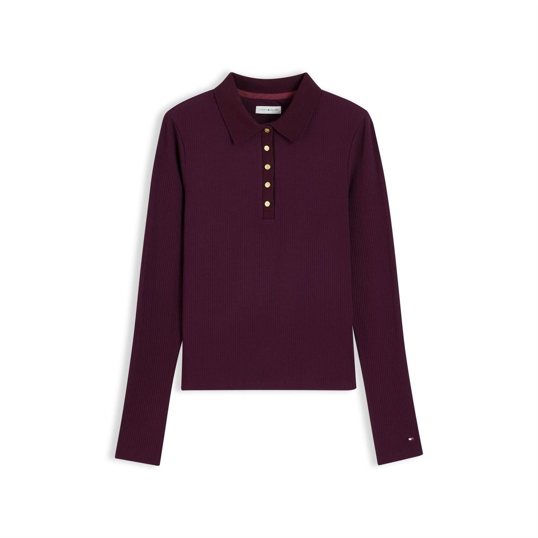 Tommy Hilfiger Rib Long Sleeve Polo Shirt