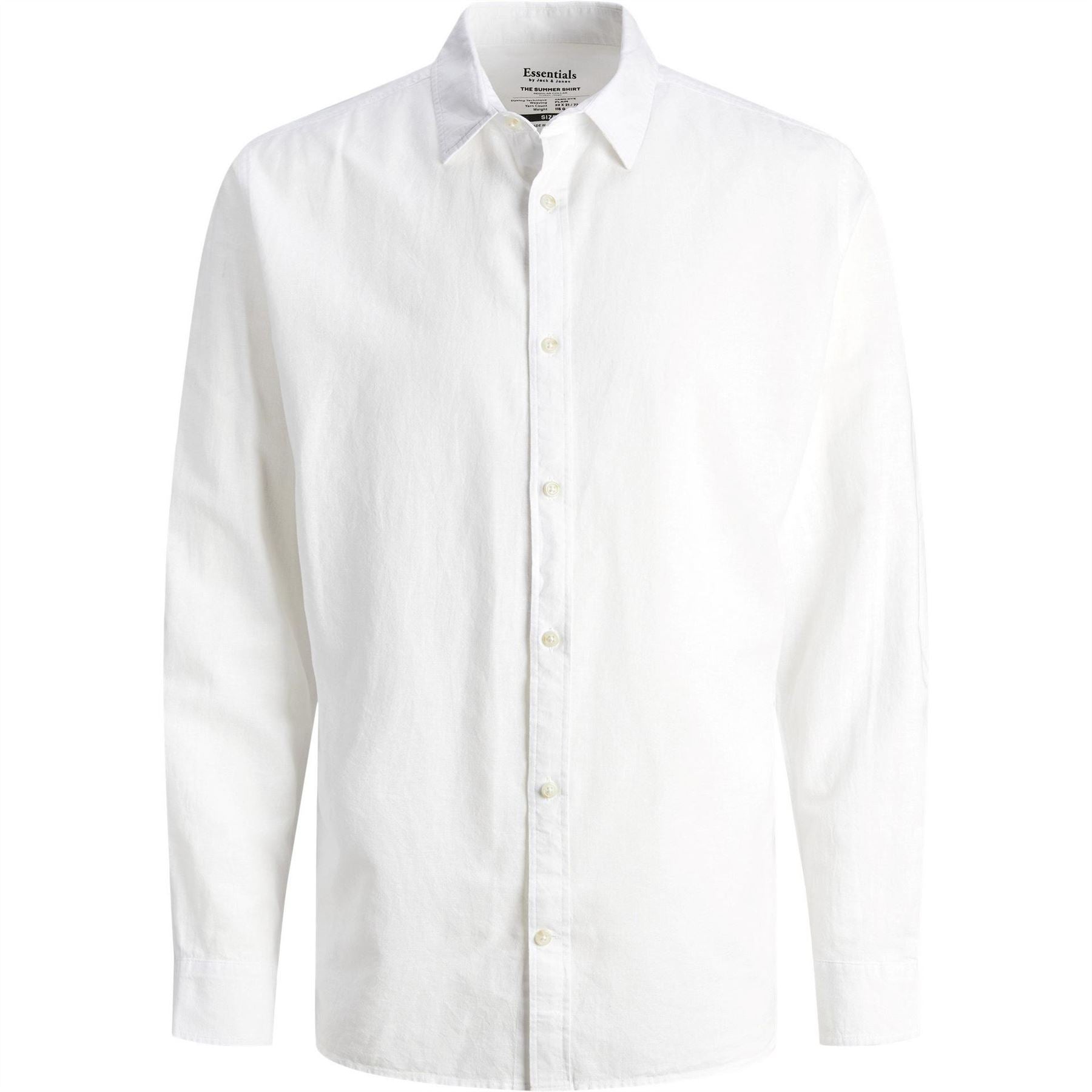 Jack and Jones Regular Fit Linen Long Sleeve Shirt