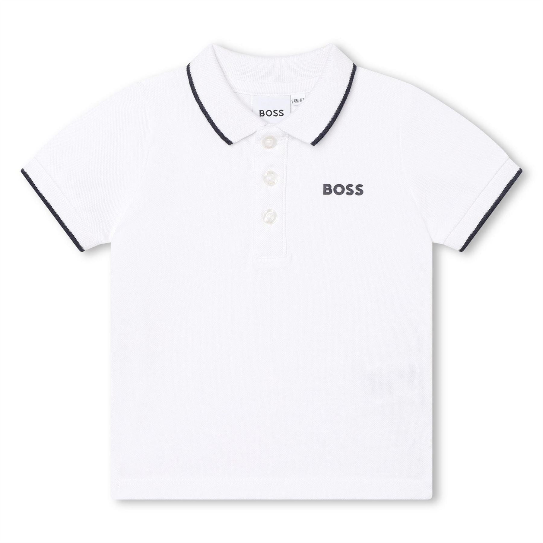 Boss Small Logo Cotton Short Sleeve Polo Shirt