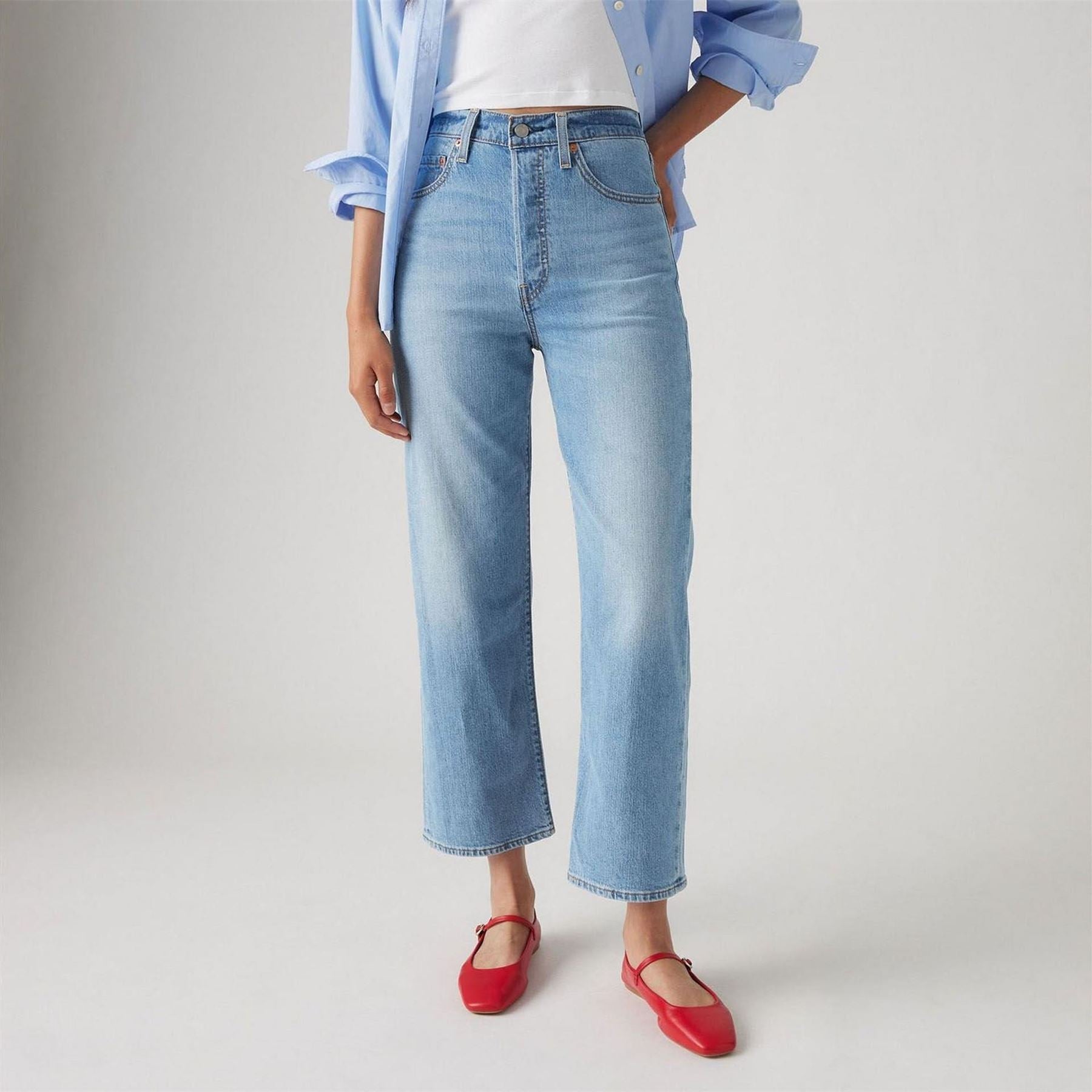 Levis Straight Ankle Jeans