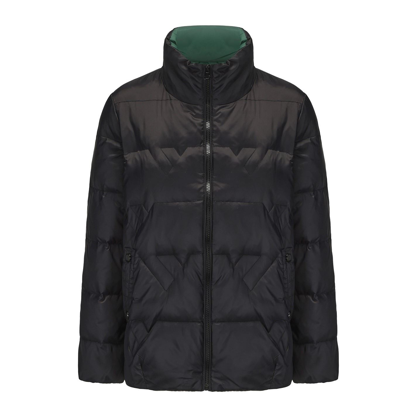 Firetrap Short Duck Down Funnel Neck Long Sleeve Down Jacket