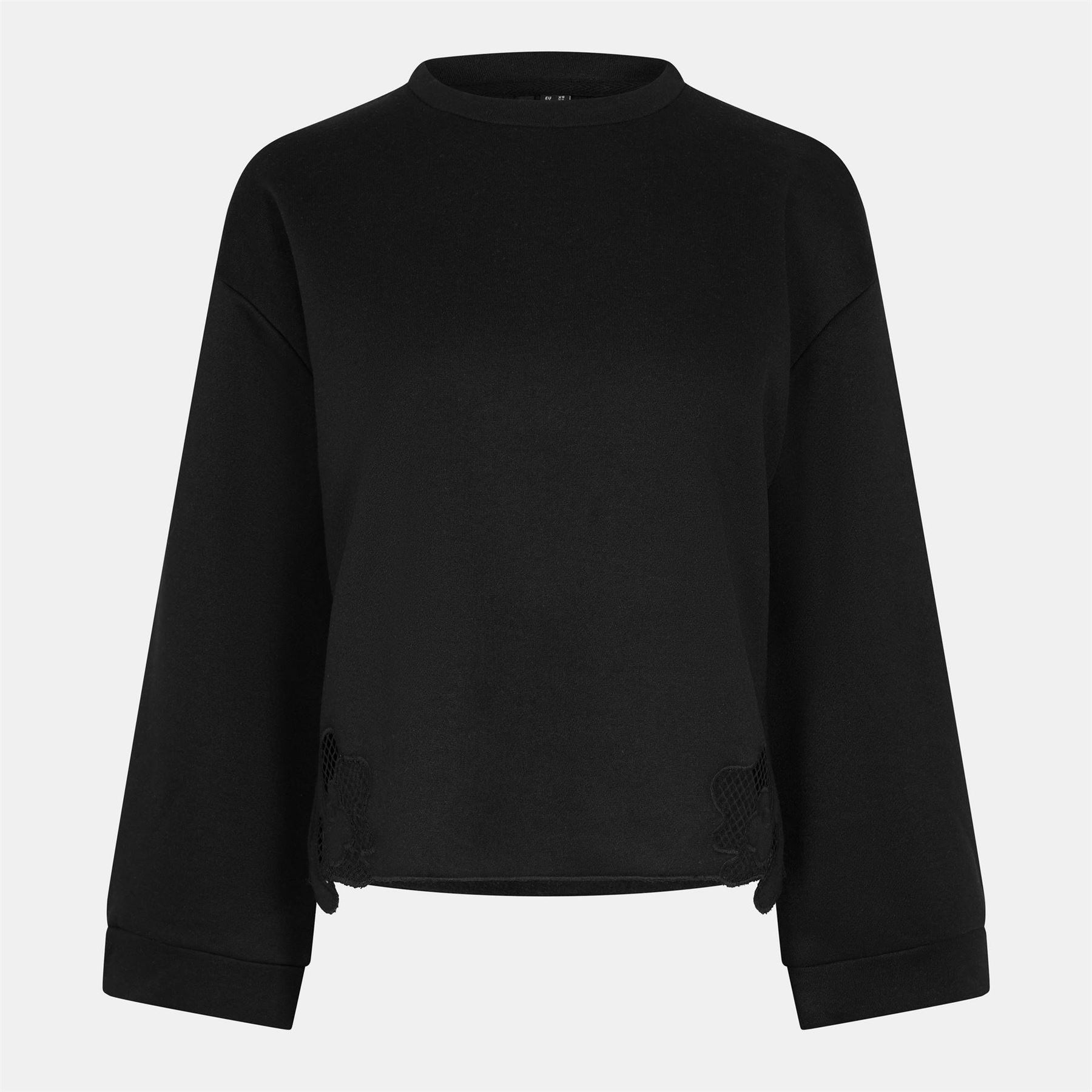 Vero Moda Laila Floral Embroidered Drop Shoulder Long Sleeve Relaxed Fit Sweater