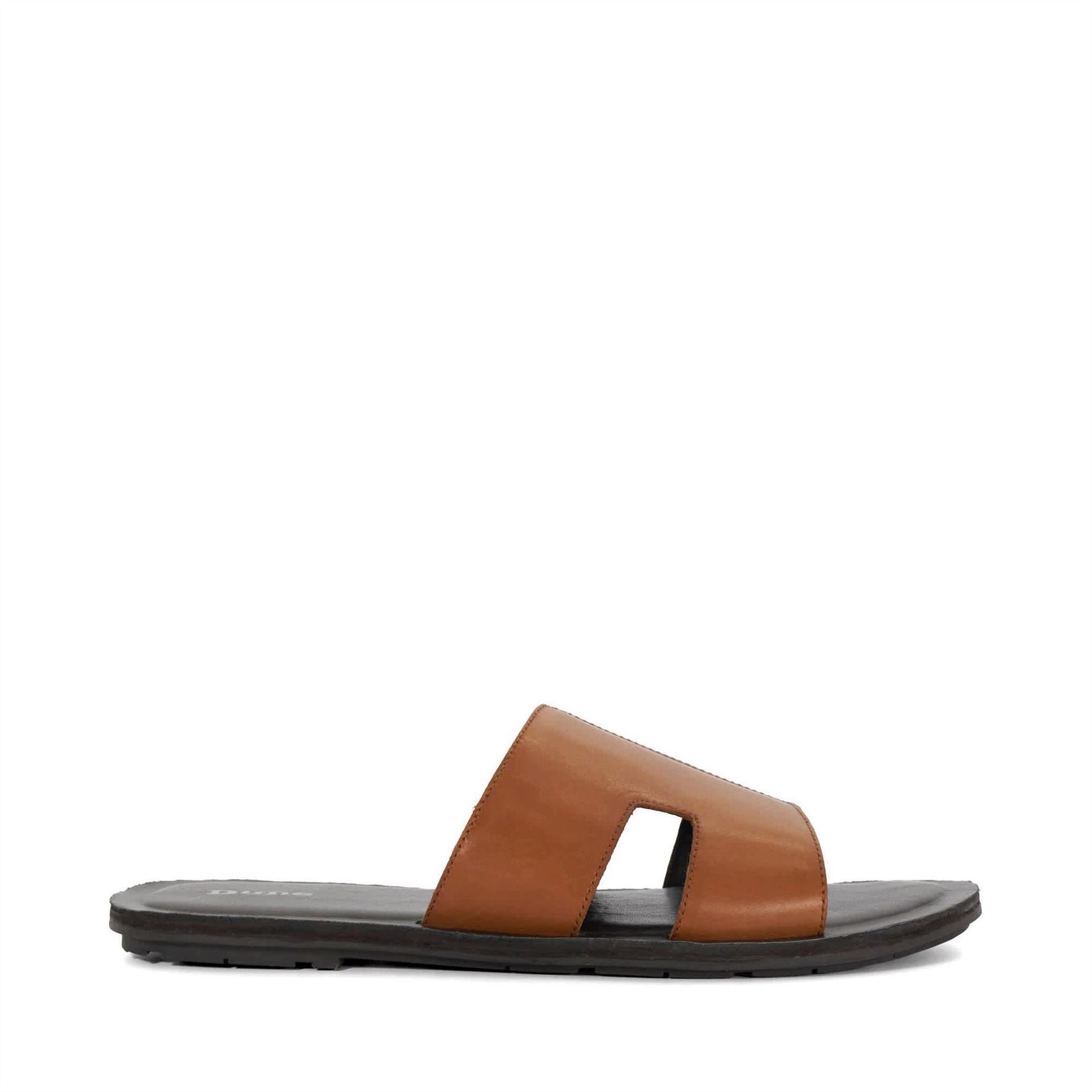 Dune London Leather Flatform Open Toe Slides