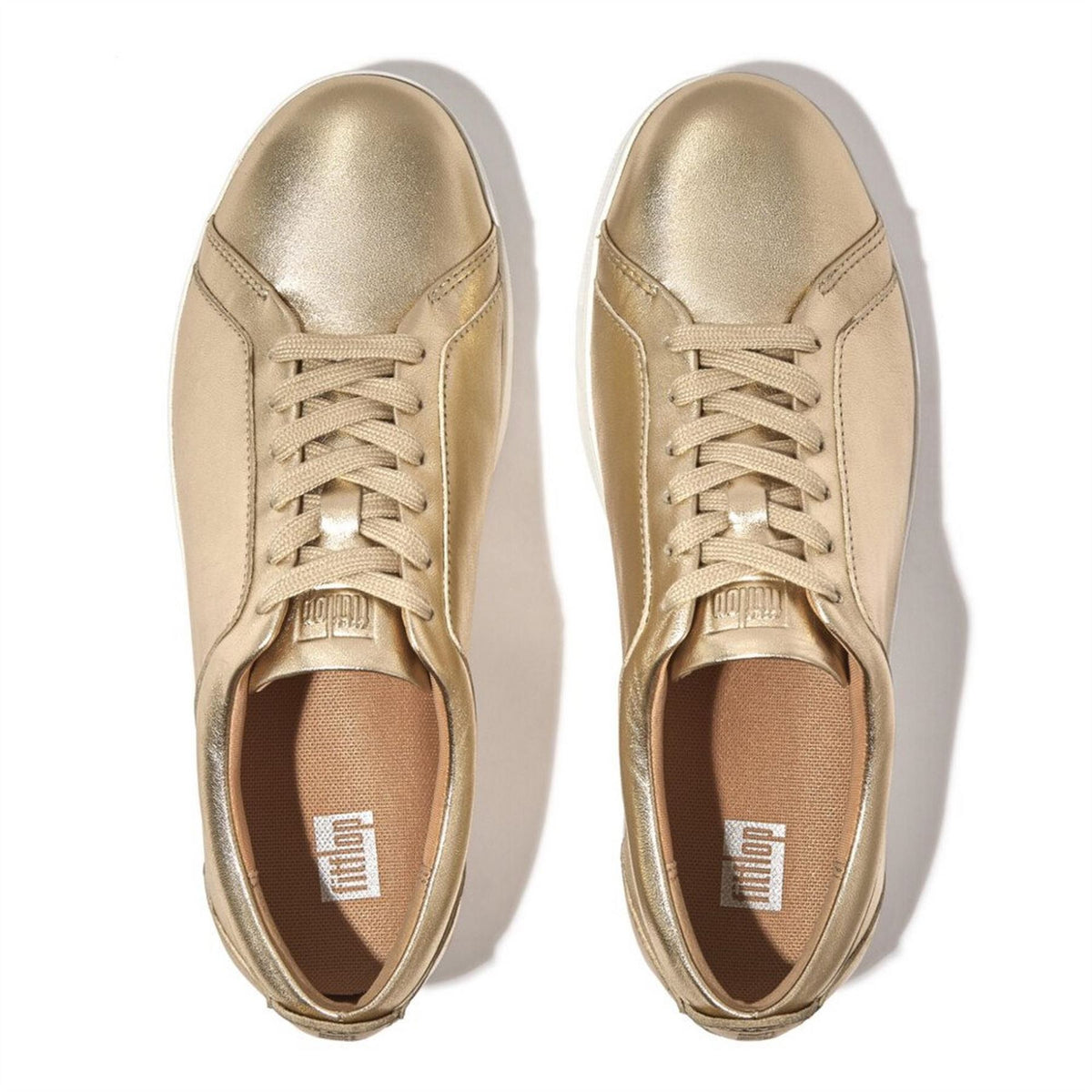 FitFlop Flowease Metallic Lace-Up Sneakers