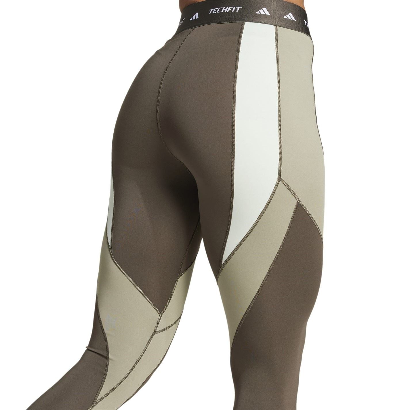 adidas Womens Techfit 7 8 Colourblock Leggings