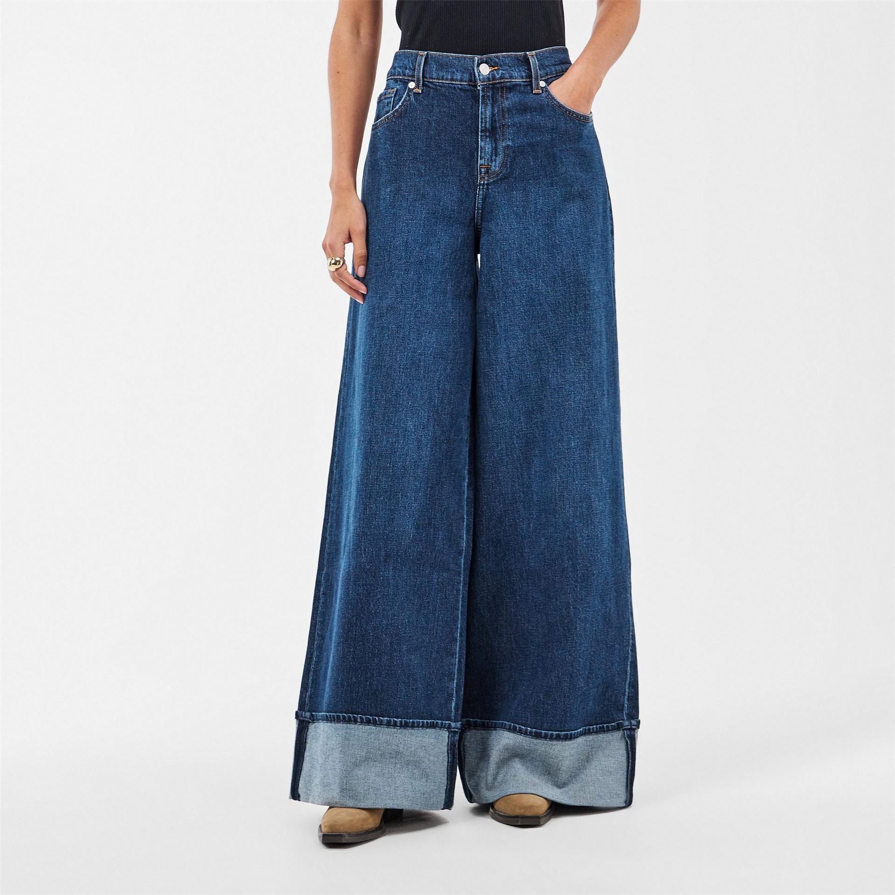 7 For All Mankind Marie Wide Leg Wide Fit Jeans