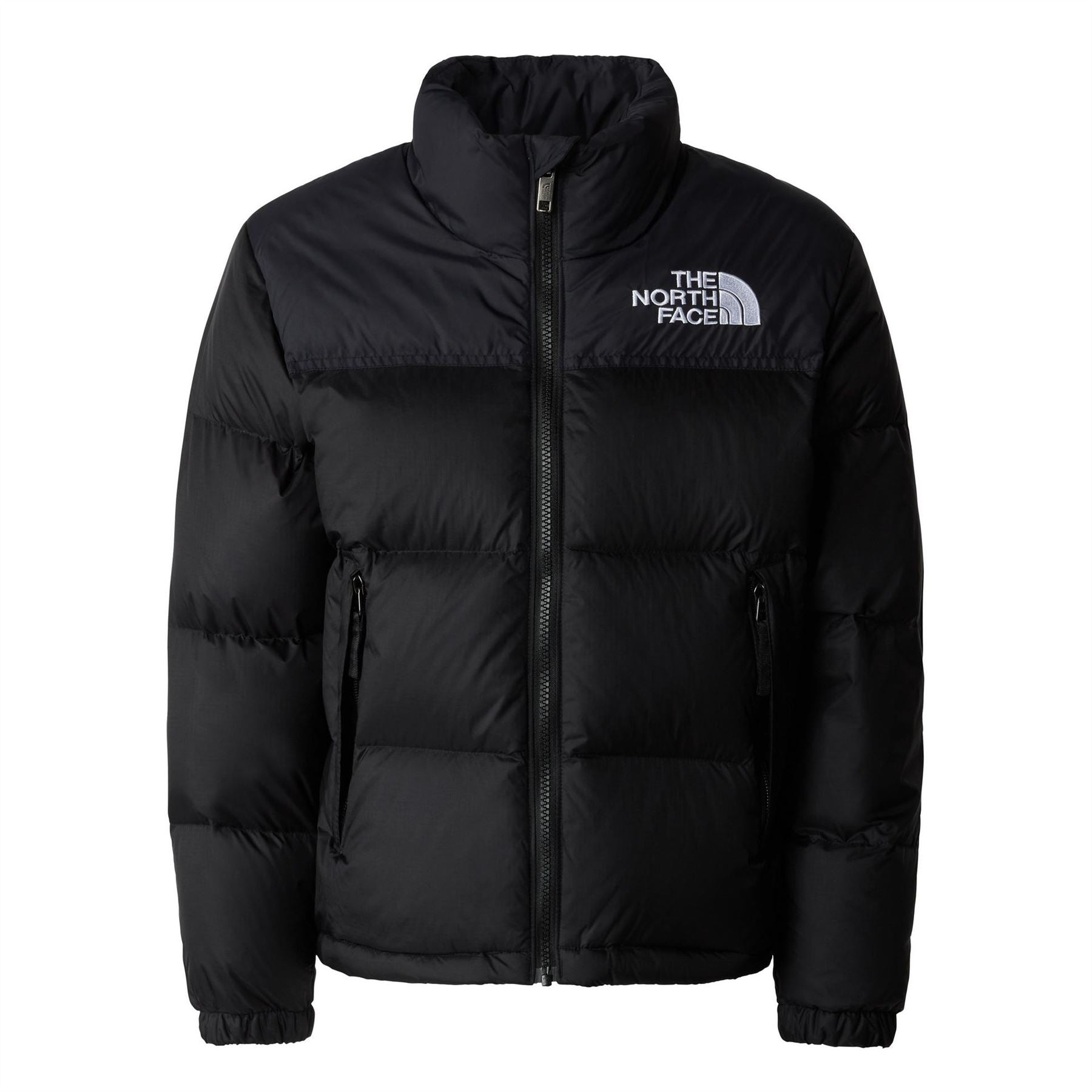 The North Face Solid Patterned Snap Button Zipped Pocket Puffer Jacket