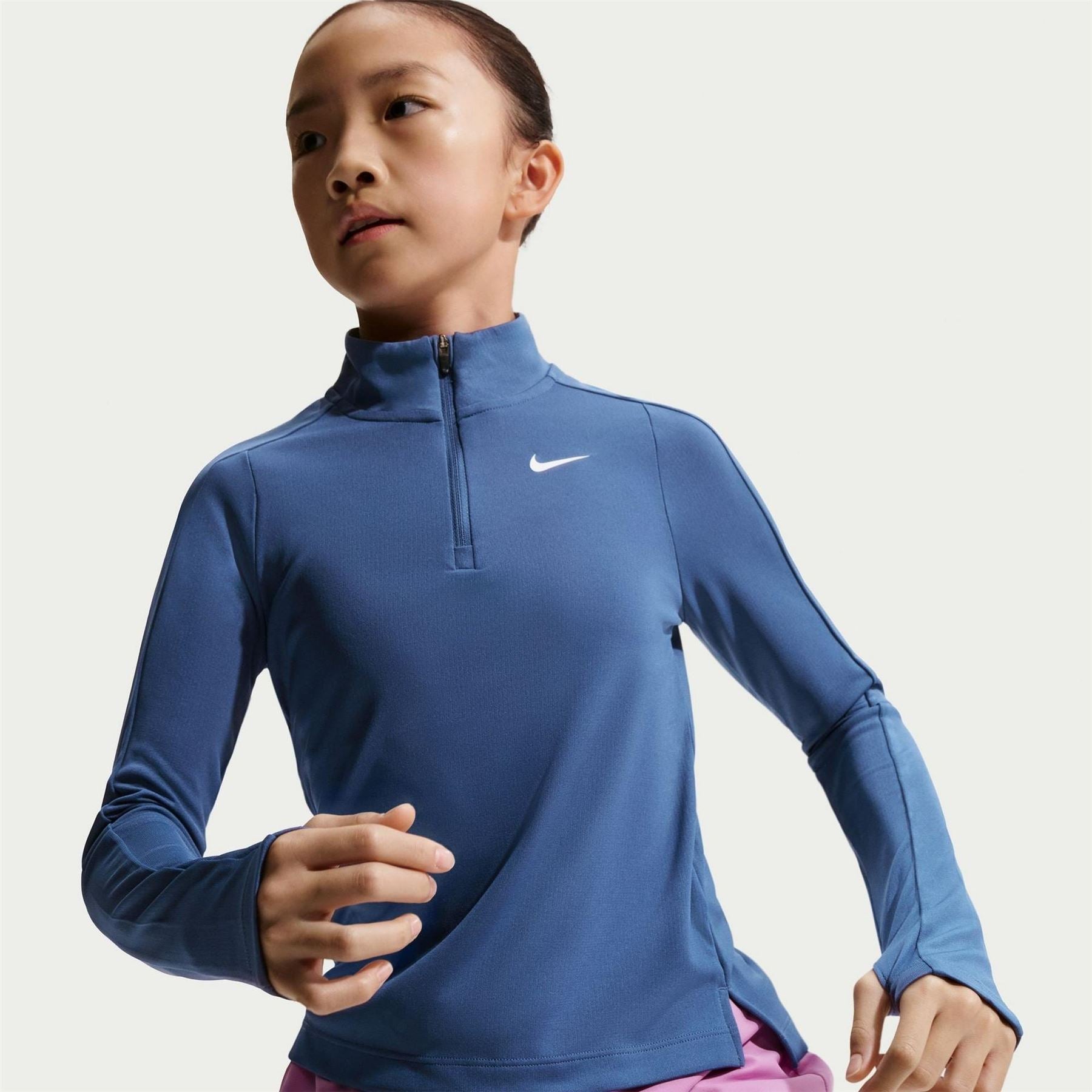 Nike Older Girls Dri Fit Long Sleeve Half Zip