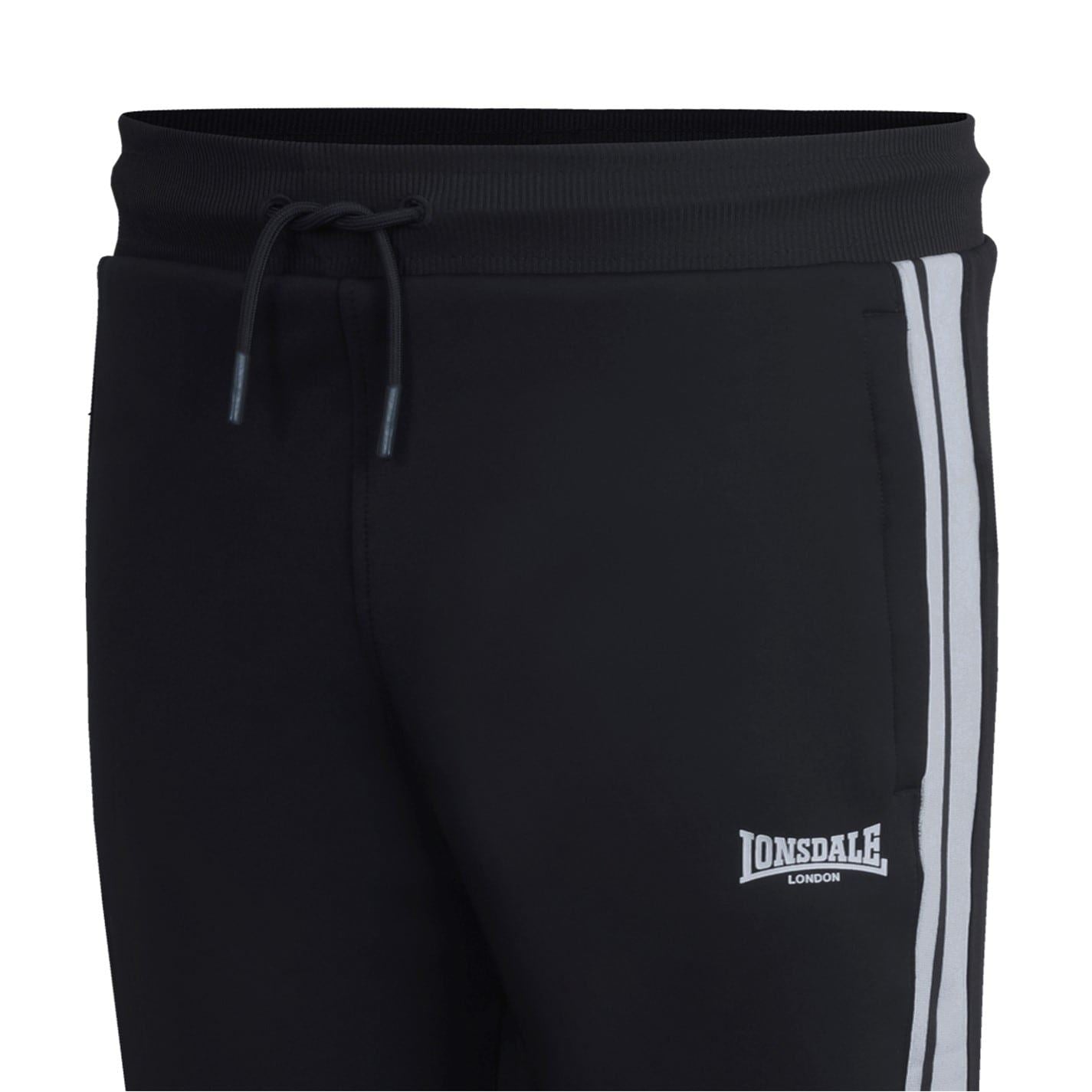 Lonsdale Mens 2 Stripe Tapered Pant