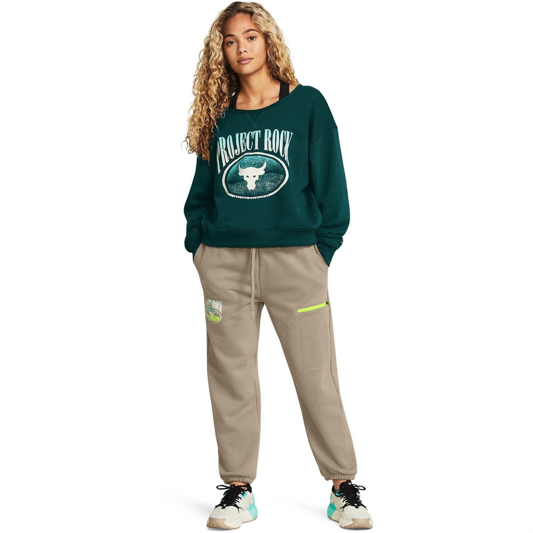 Under Armour Womens Armour Pjt Rck Q1 Hw Terry Pant Tracksuit Bottom