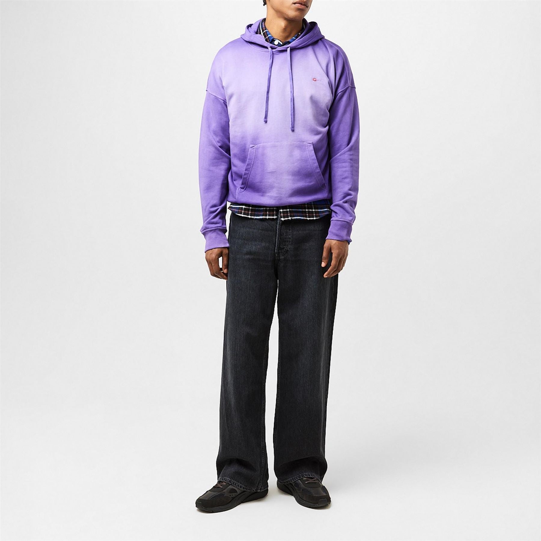 Diesel Hooded Relaxed Fit Long Sleeve Sweatshirt