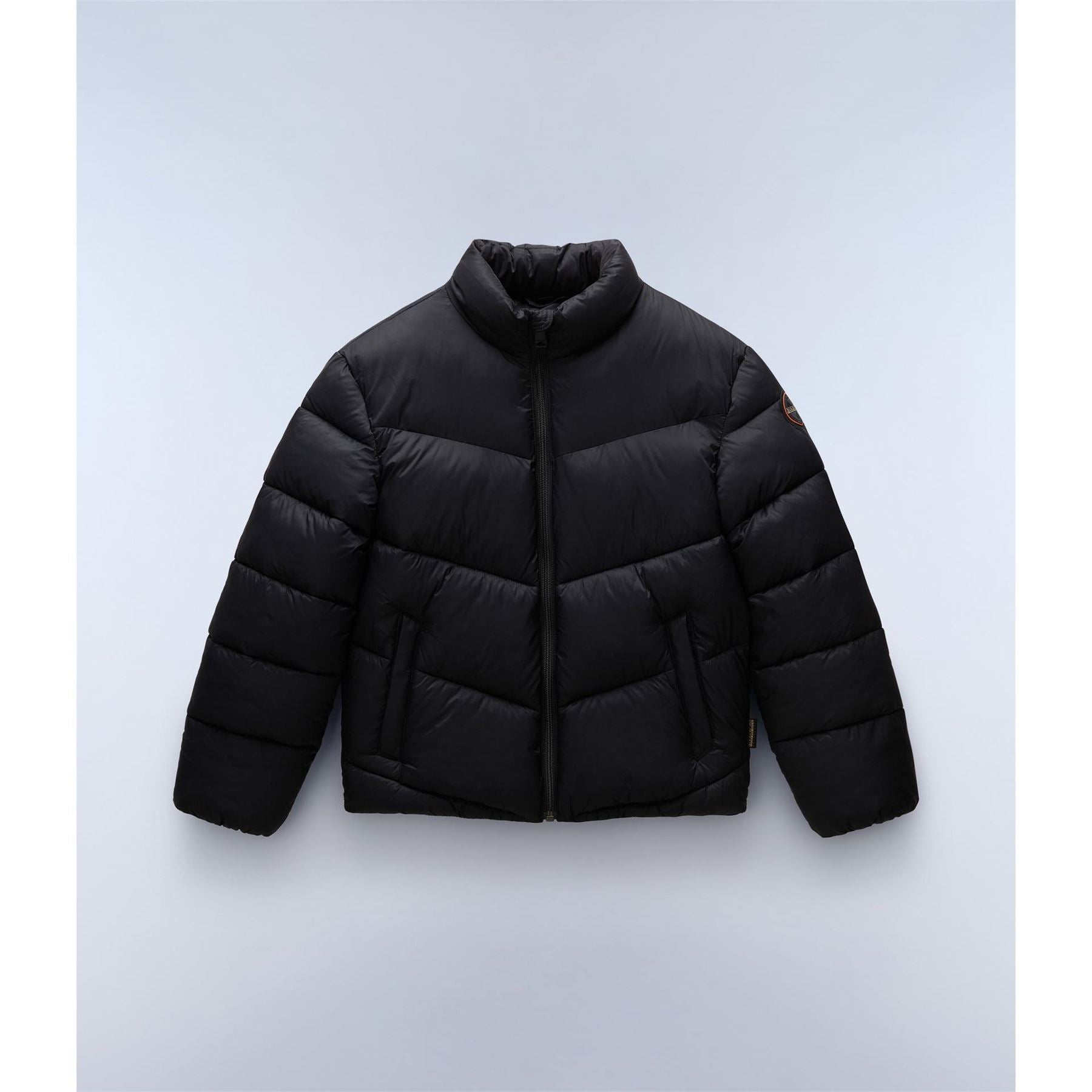 Napapijri Solid Patterned High Neck Puffer Coat