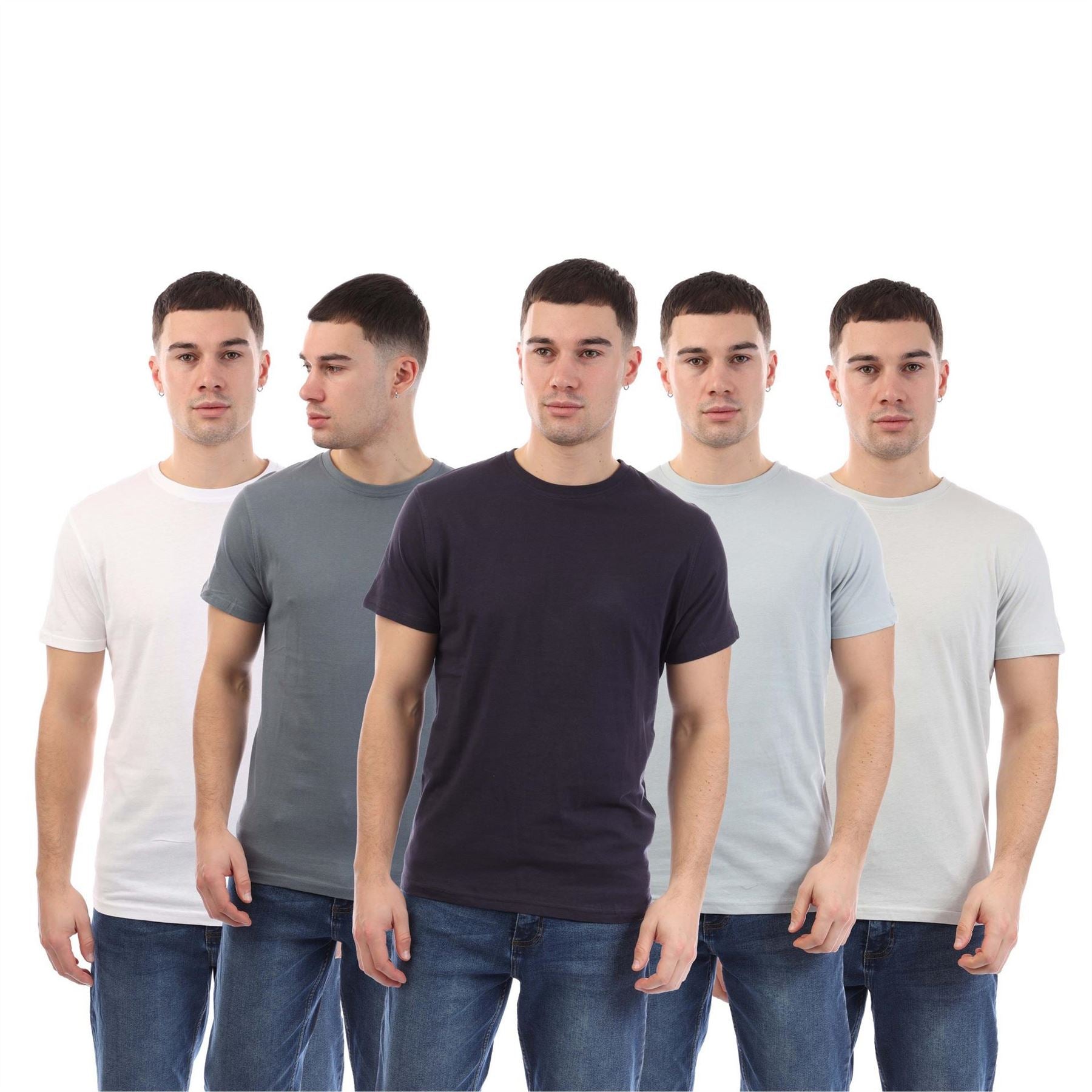 Duck and Cover Demtare Print Sleeve 5 Pack T Shirts