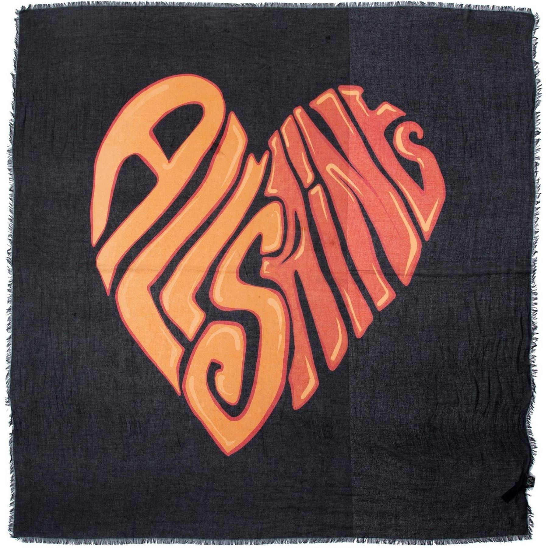 AllSaints Large Heart Logo Lightweight Scarf