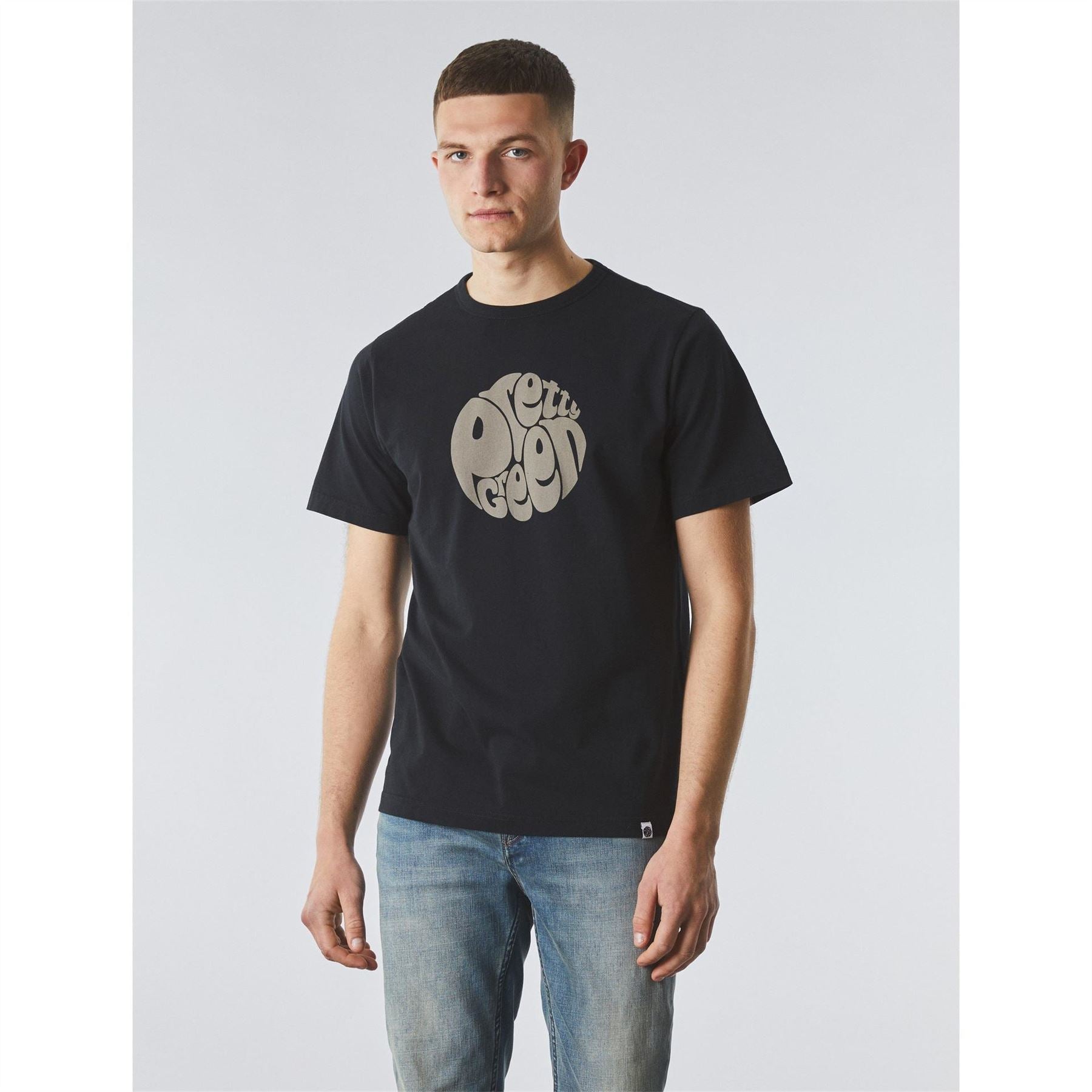 Pretty Green Logo Print Crew Neck Short Sleeve T-Shirt