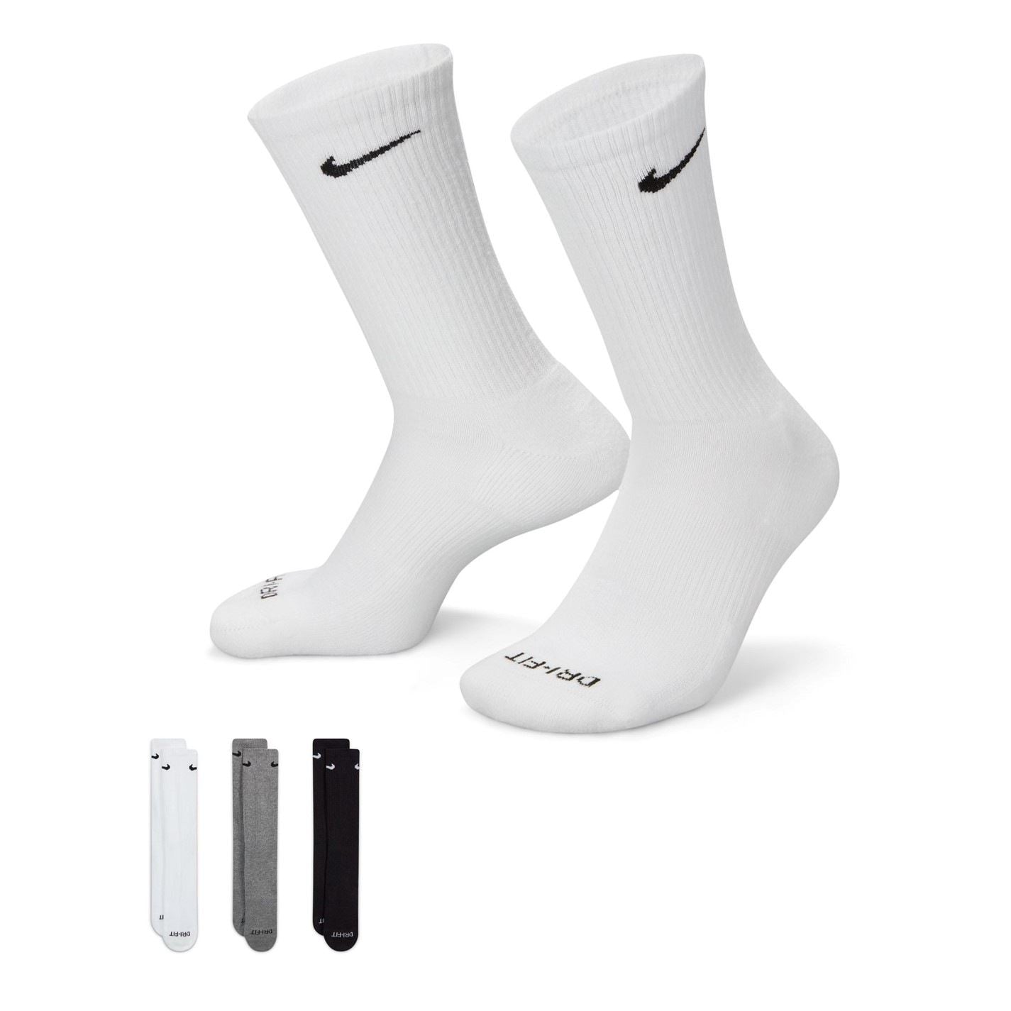 Nike Mens 3 Pack Crew Socks
