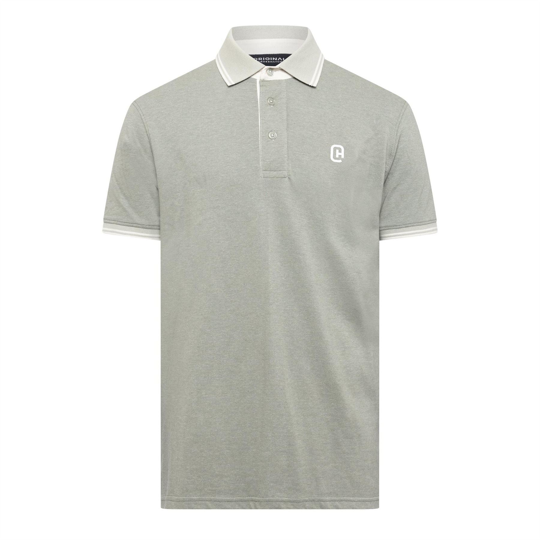 Crosshatch Preece Bold Logo Collared Neck Short Sleeve Polo Shirt