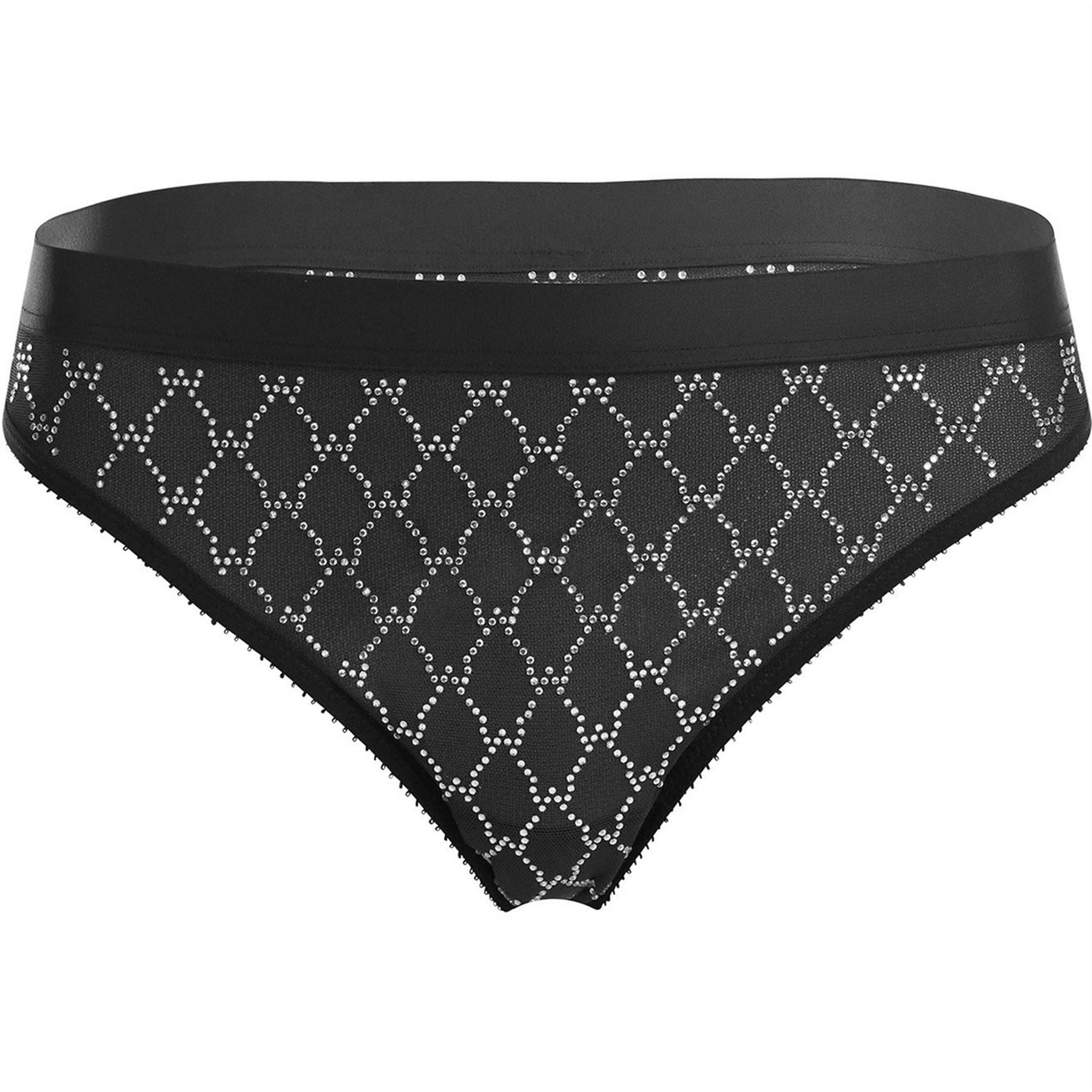 Wolford Sheer Logo Sparkle Thong