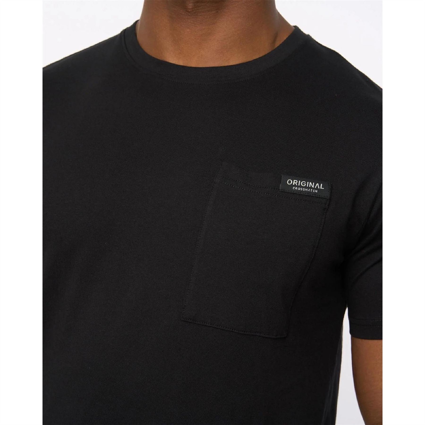 Crosshatch Portville Printed Logo Crew Neck Short Sleeve T-Shirt