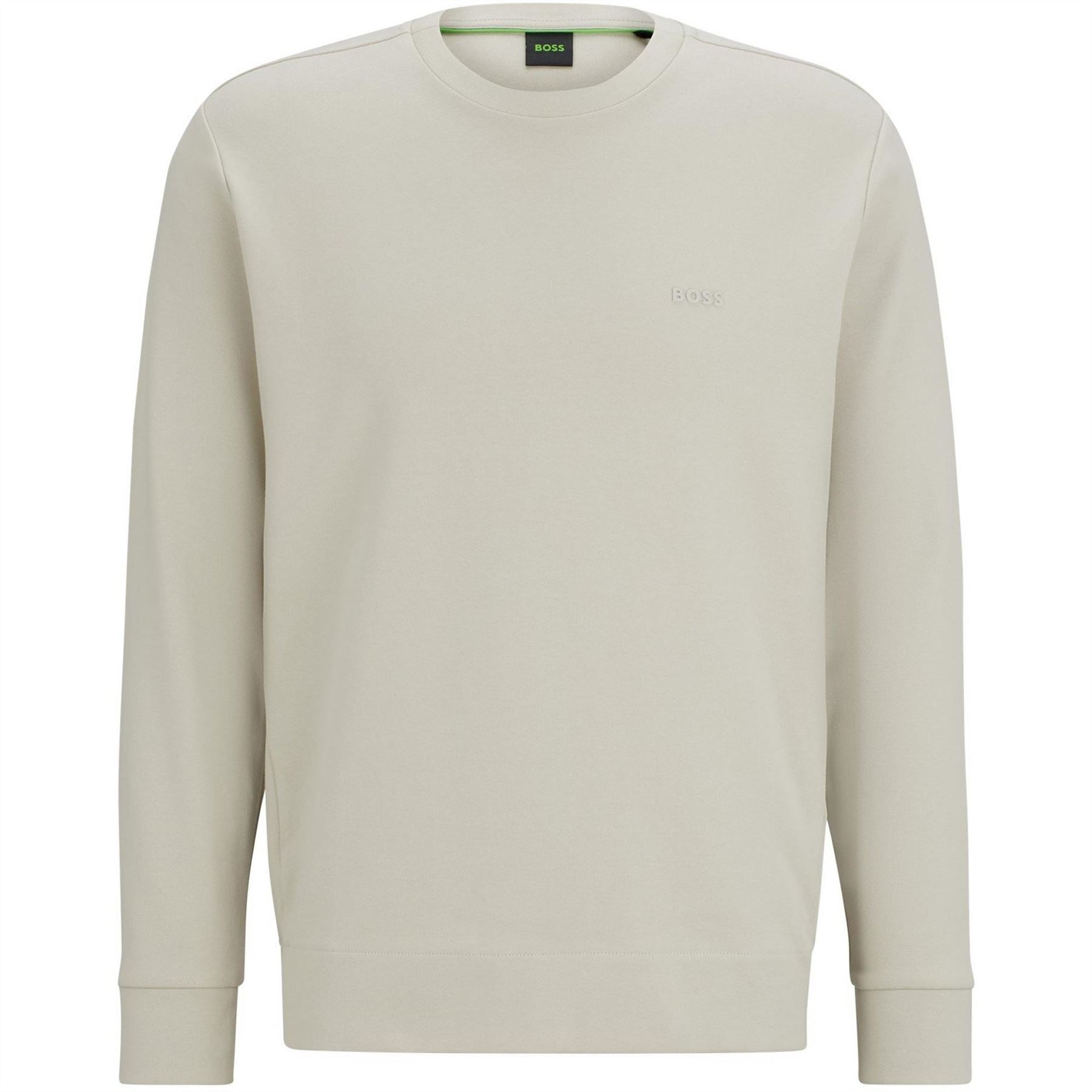 Boss Crew Neck Ribbed Collar Raglan Sleeve Sweatshirt